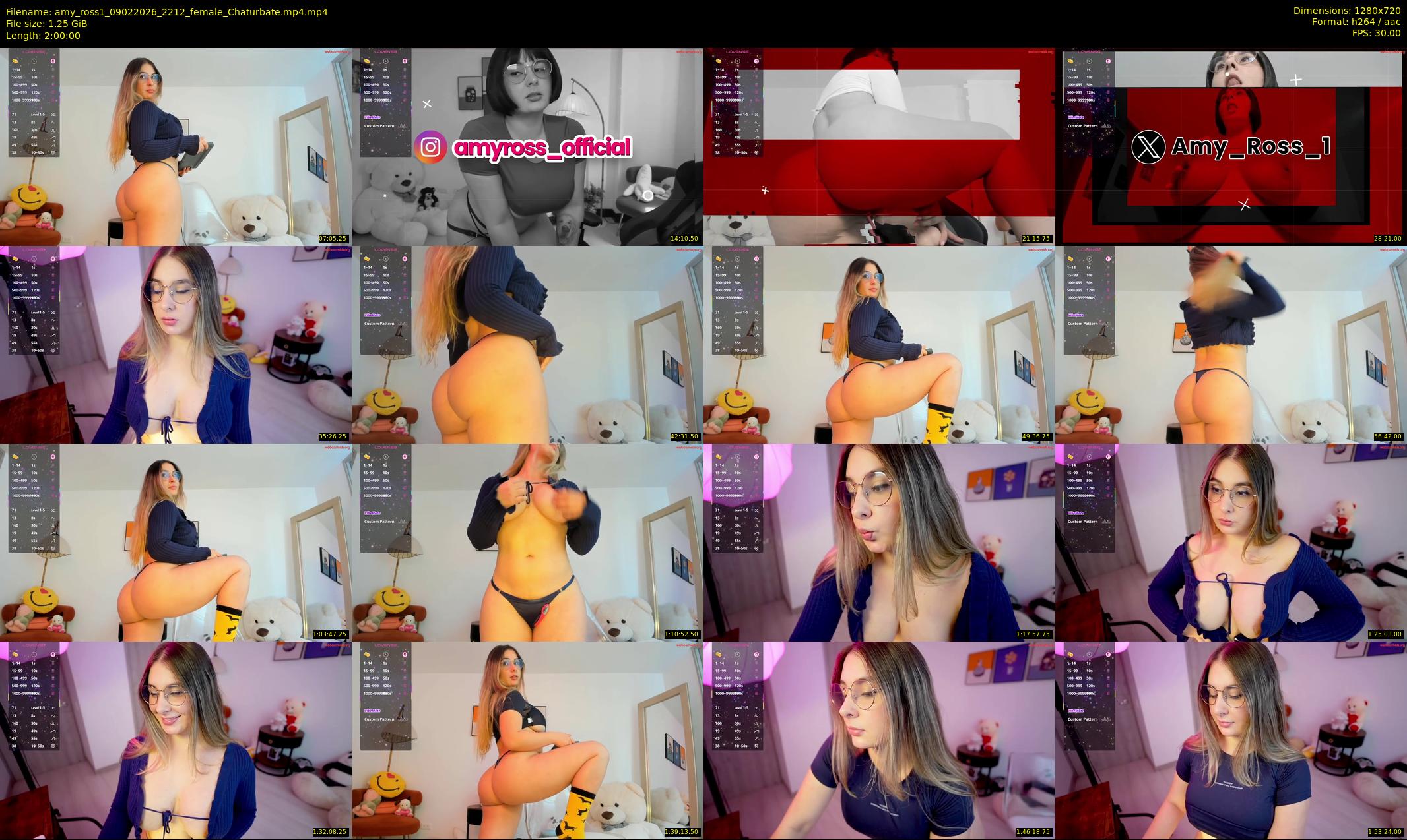 amy_ross1 — 120 minute Chaturbate female cam show recording, 720p, Feb 9, 2026