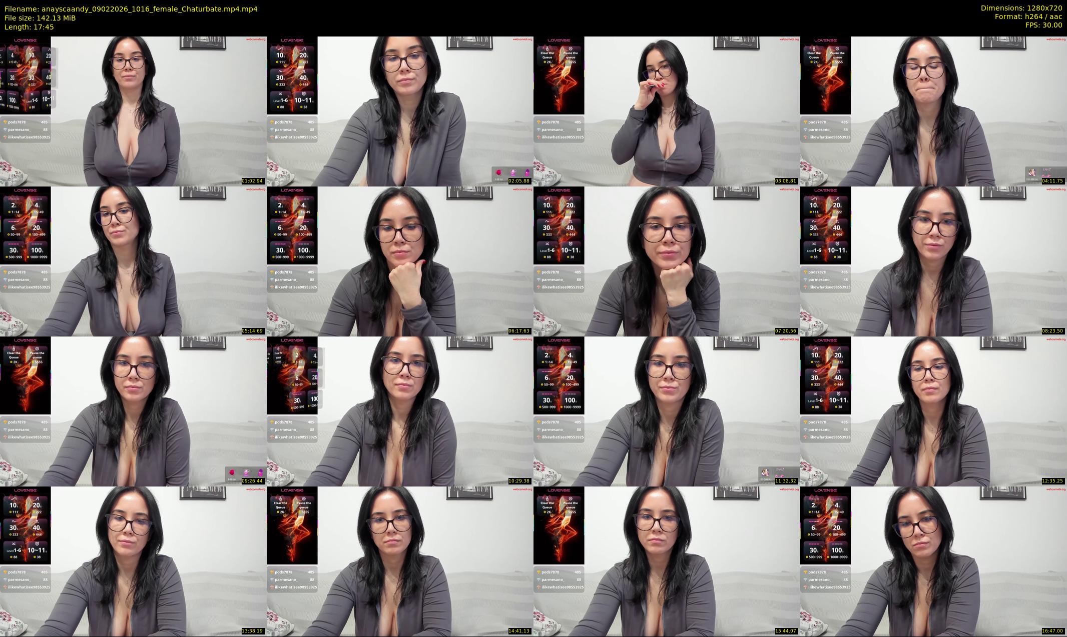 anayscaandy — 18 minute Chaturbate female cam show recording, 720p, Feb 9, 2026