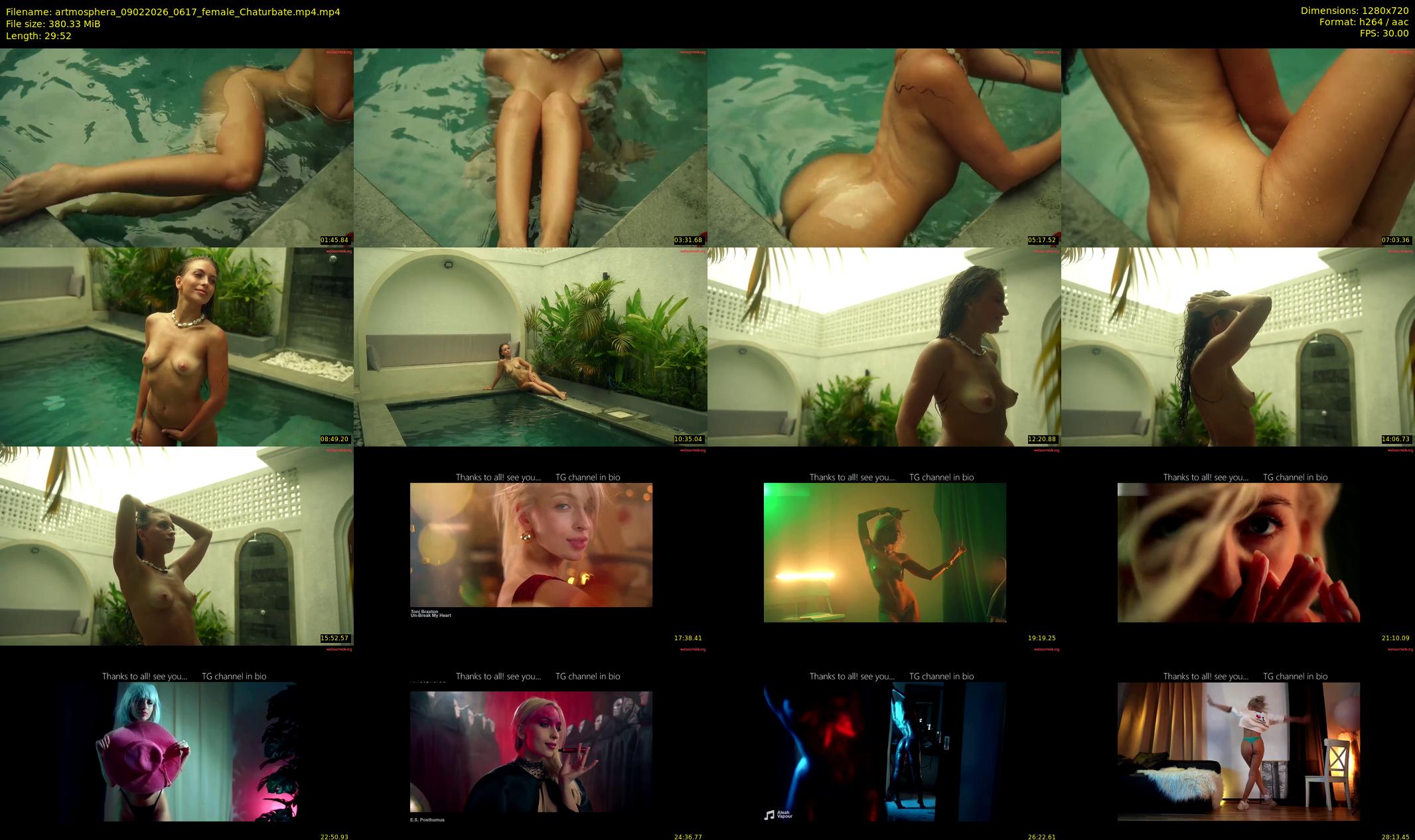 artmosphera — 30 minute Chaturbate female cam show recording, 720p, Feb 9, 2026