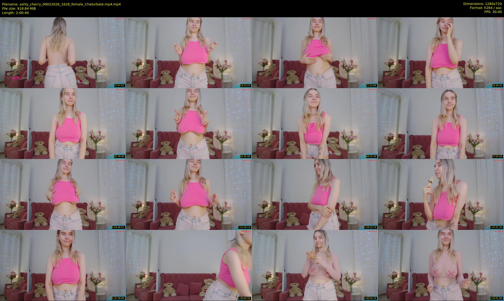 ashly_cherry — 121 minute Chaturbate female cam show recording, 720p, Feb 9, 2026