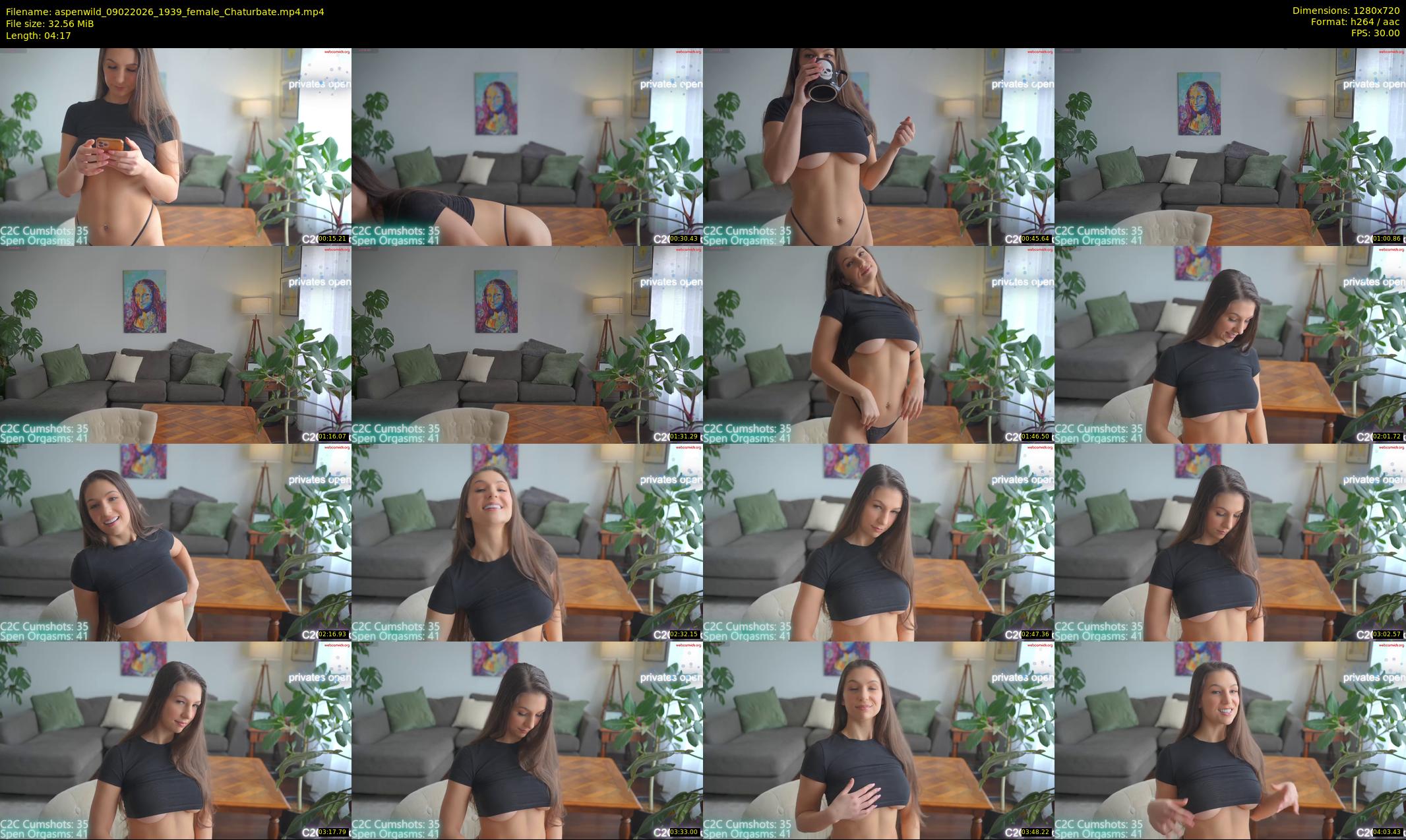 aspenwild — 5 minute Chaturbate female cam show recording, 720p, Feb 9, 2026