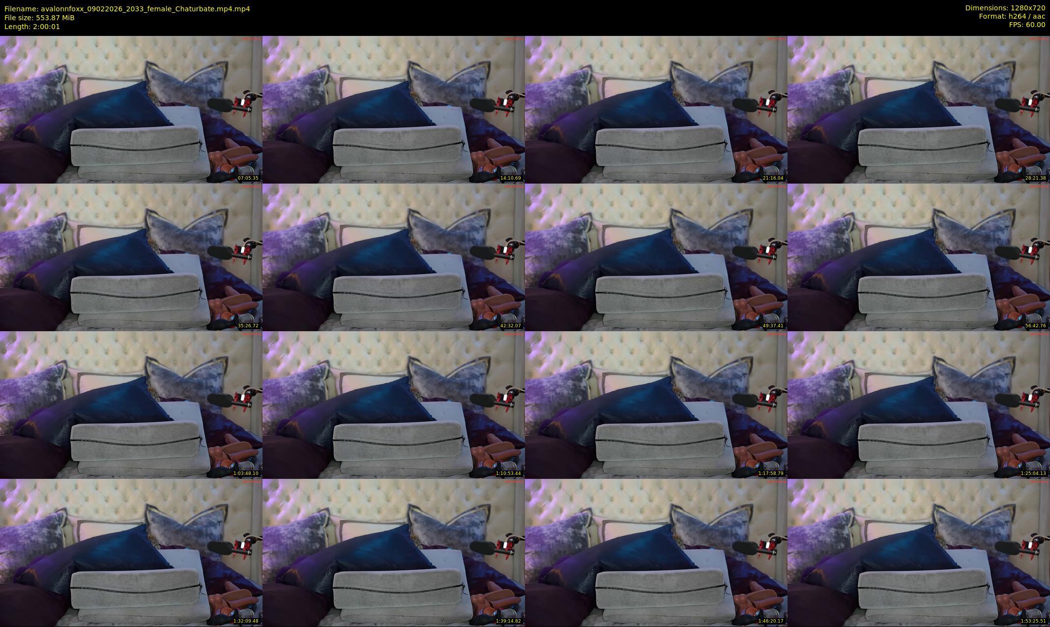 avalonnfoxx — 121 minute Chaturbate female cam show recording, 720p, Feb 9, 2026