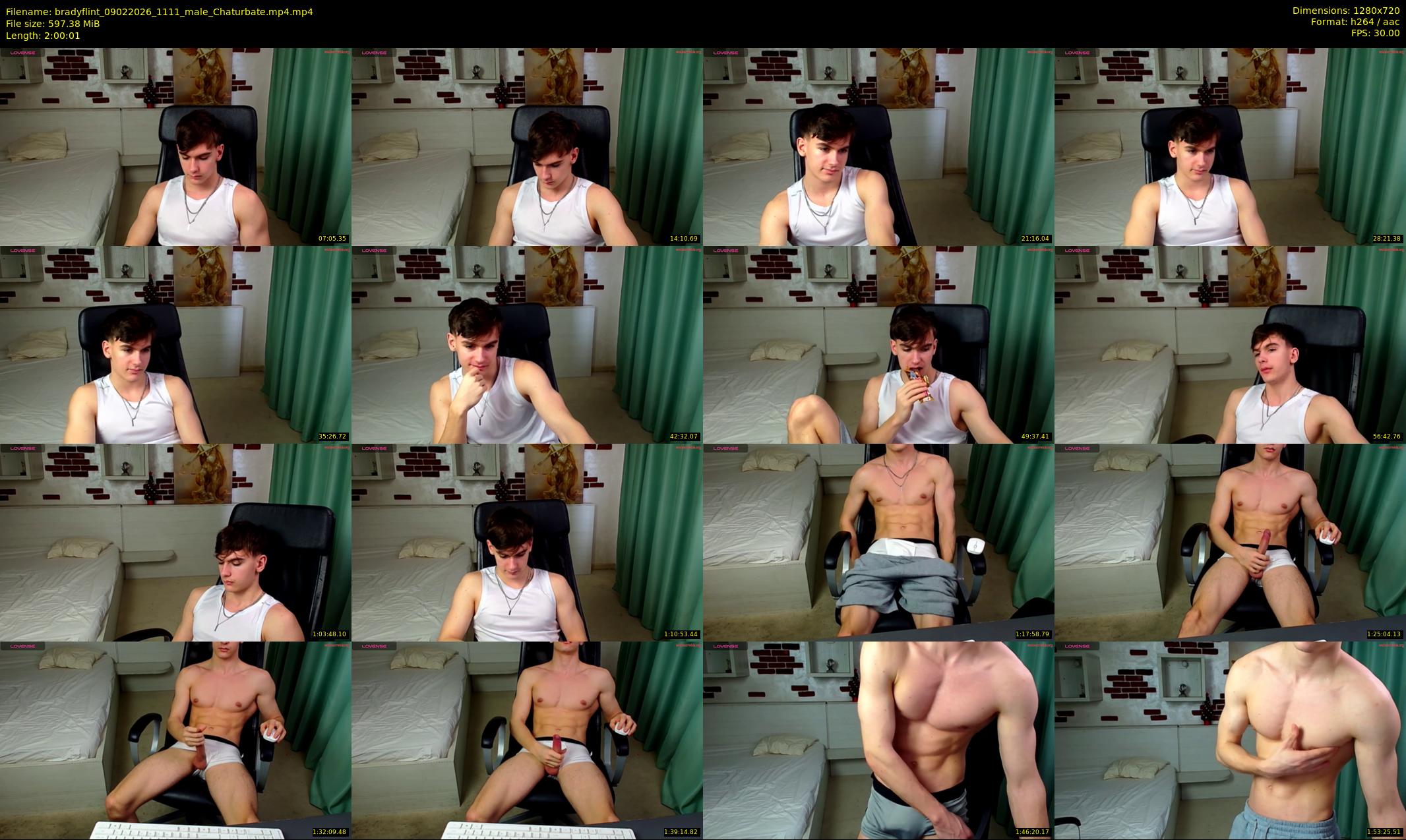 bradyflint — 121 minute Chaturbate male cam show recording, 720p, Feb 9, 2026