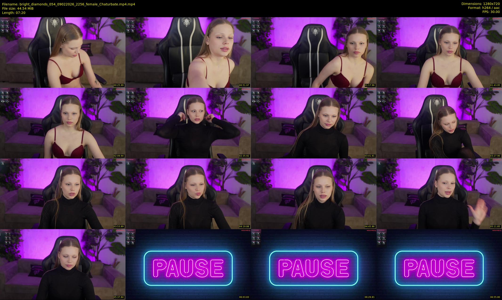 bright_diamonds_054 — 8 minute Chaturbate couple cam show recording, 720p, Feb 9, 2026