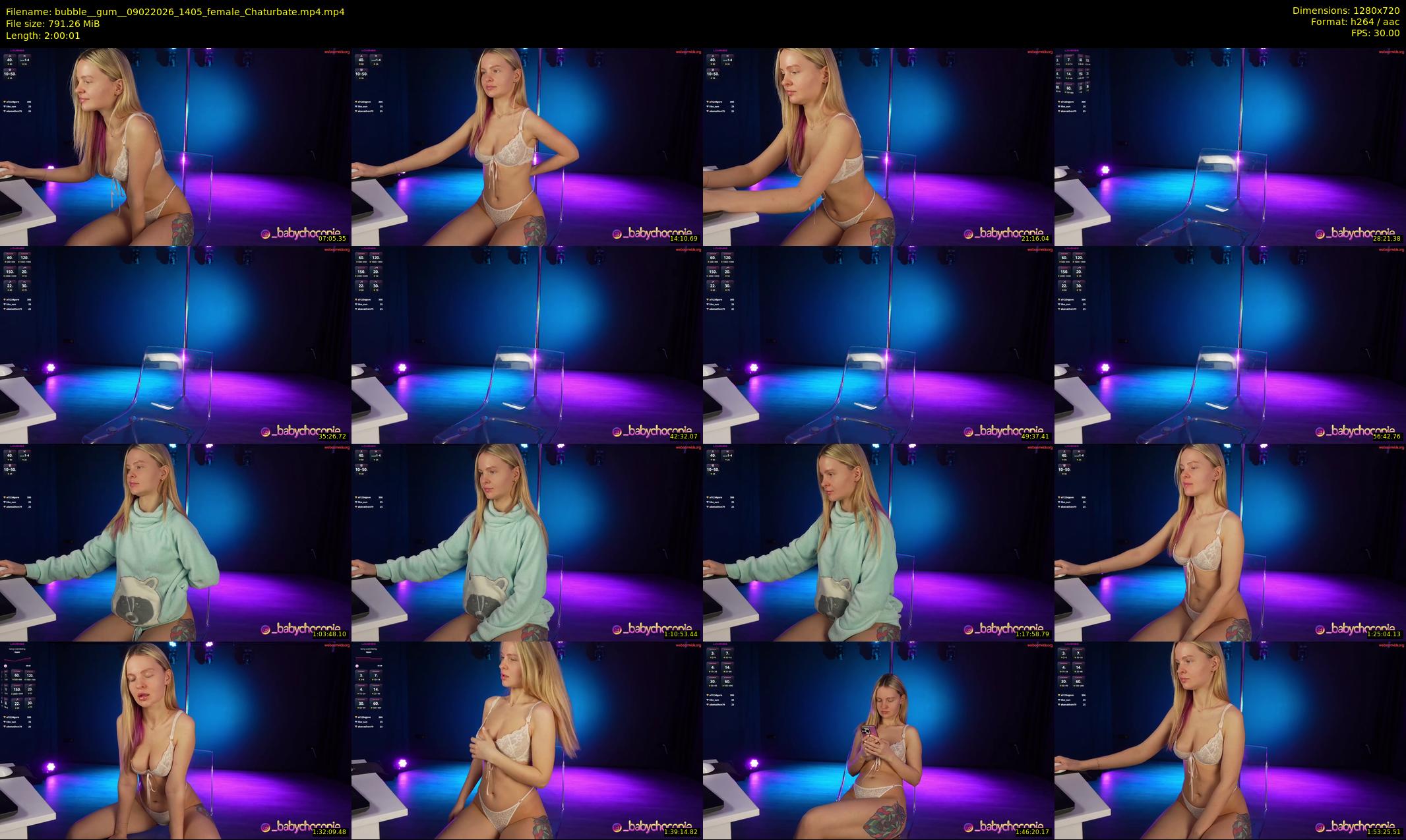 bubble__gum_ — 121 minute Chaturbate female cam show recording, 720p, Feb 9, 2026