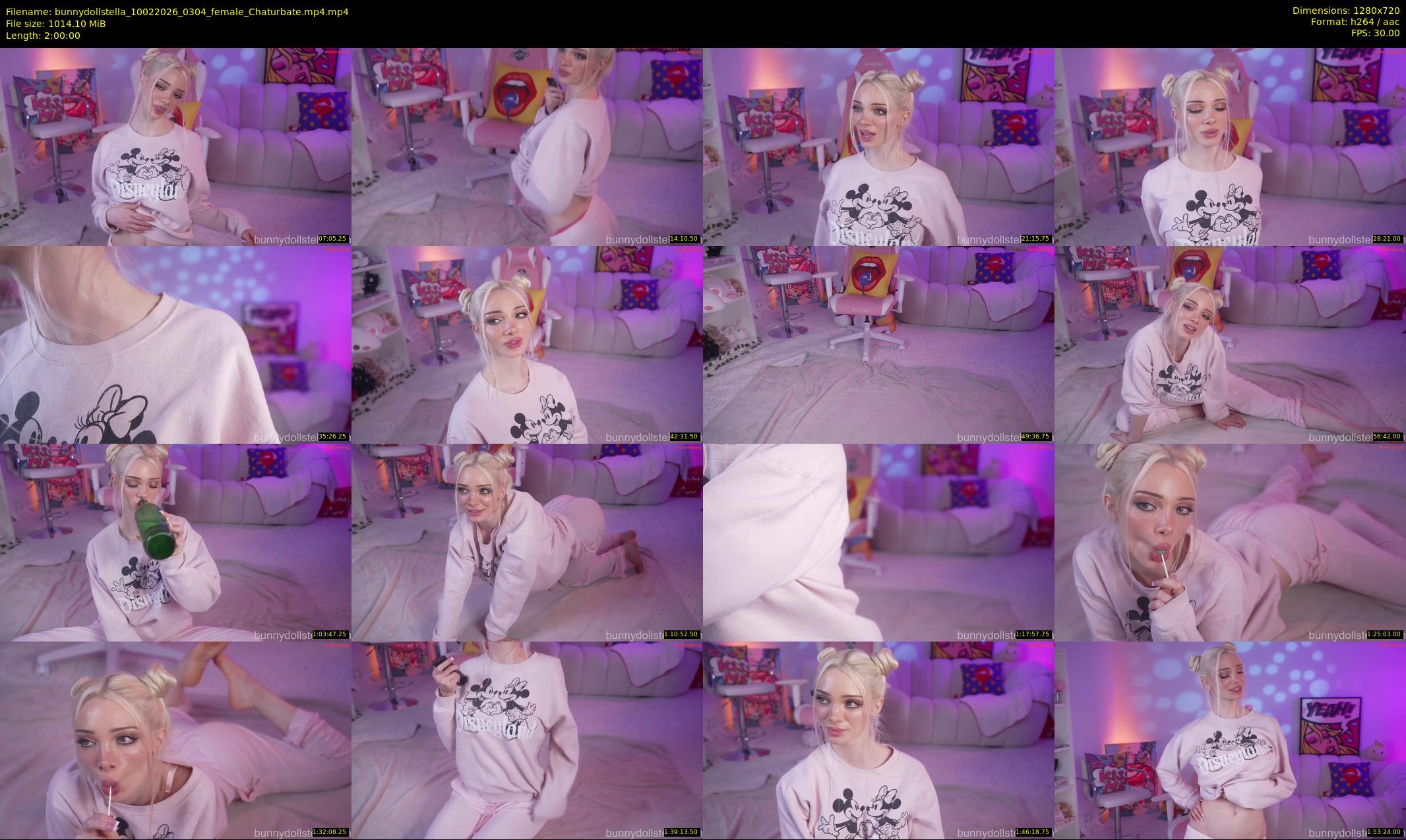 bunnydollstella — 120 minute Chaturbate female cam show recording, 720p, Feb 10, 2026