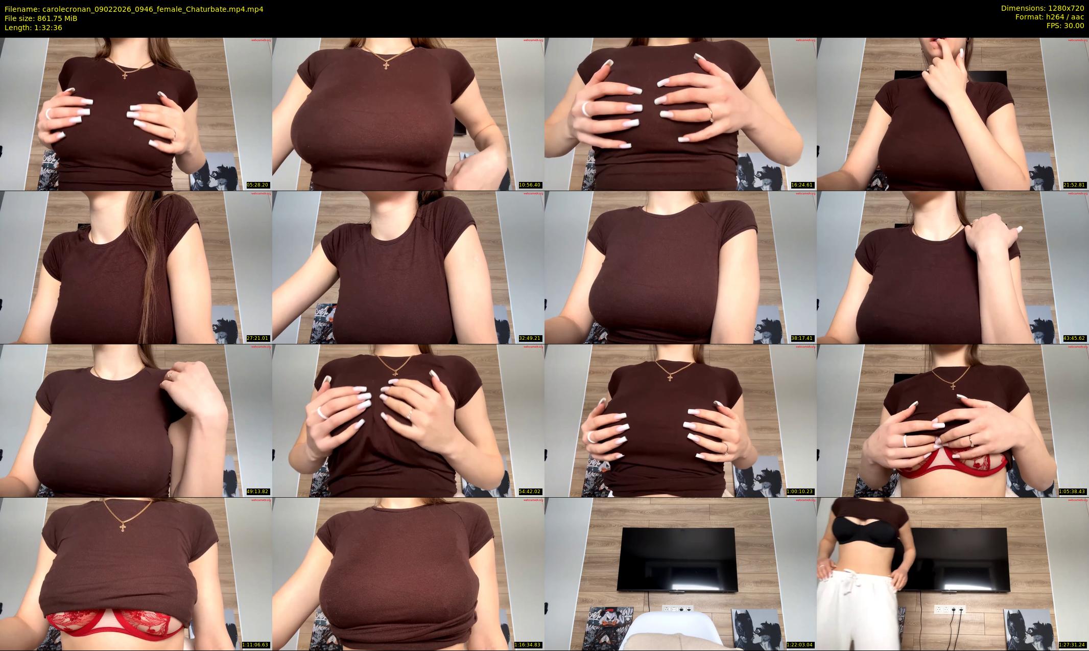 carolecronan — 93 minute Chaturbate female cam show recording, 720p, Feb 9, 2026