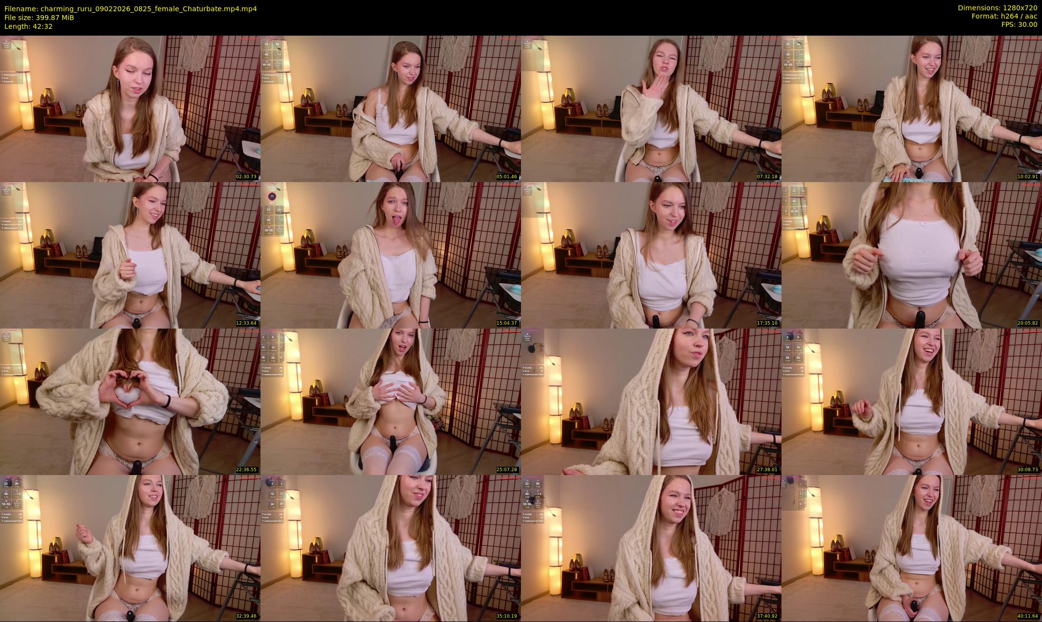 charming_ruru — 43 minute Chaturbate female cam show recording, 720p, Feb 9, 2026