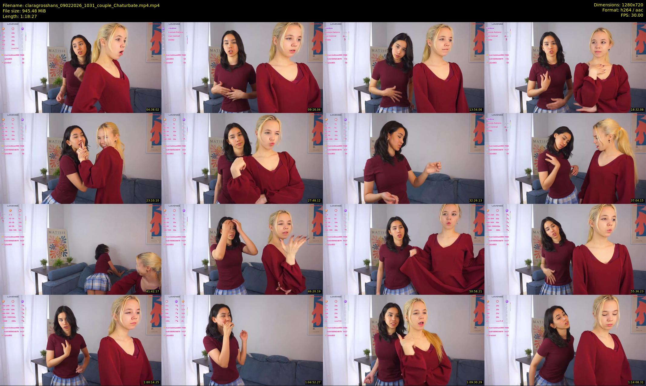 claragrosshans — 79 minute Chaturbate female cam show recording, 720p, Feb 9, 2026