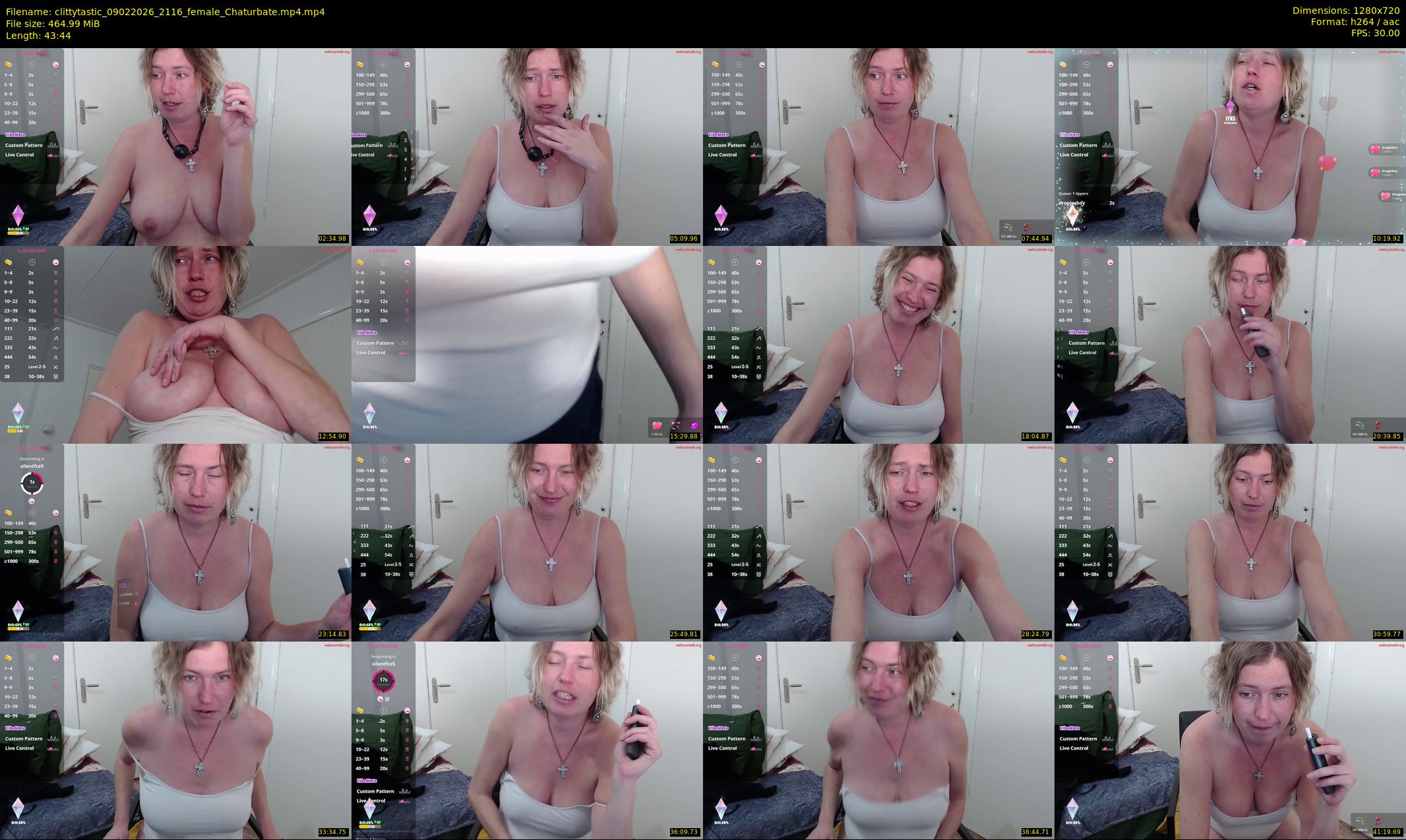 clittytastic — 44 minute Chaturbate female cam show recording, 720p, Feb 9, 2026