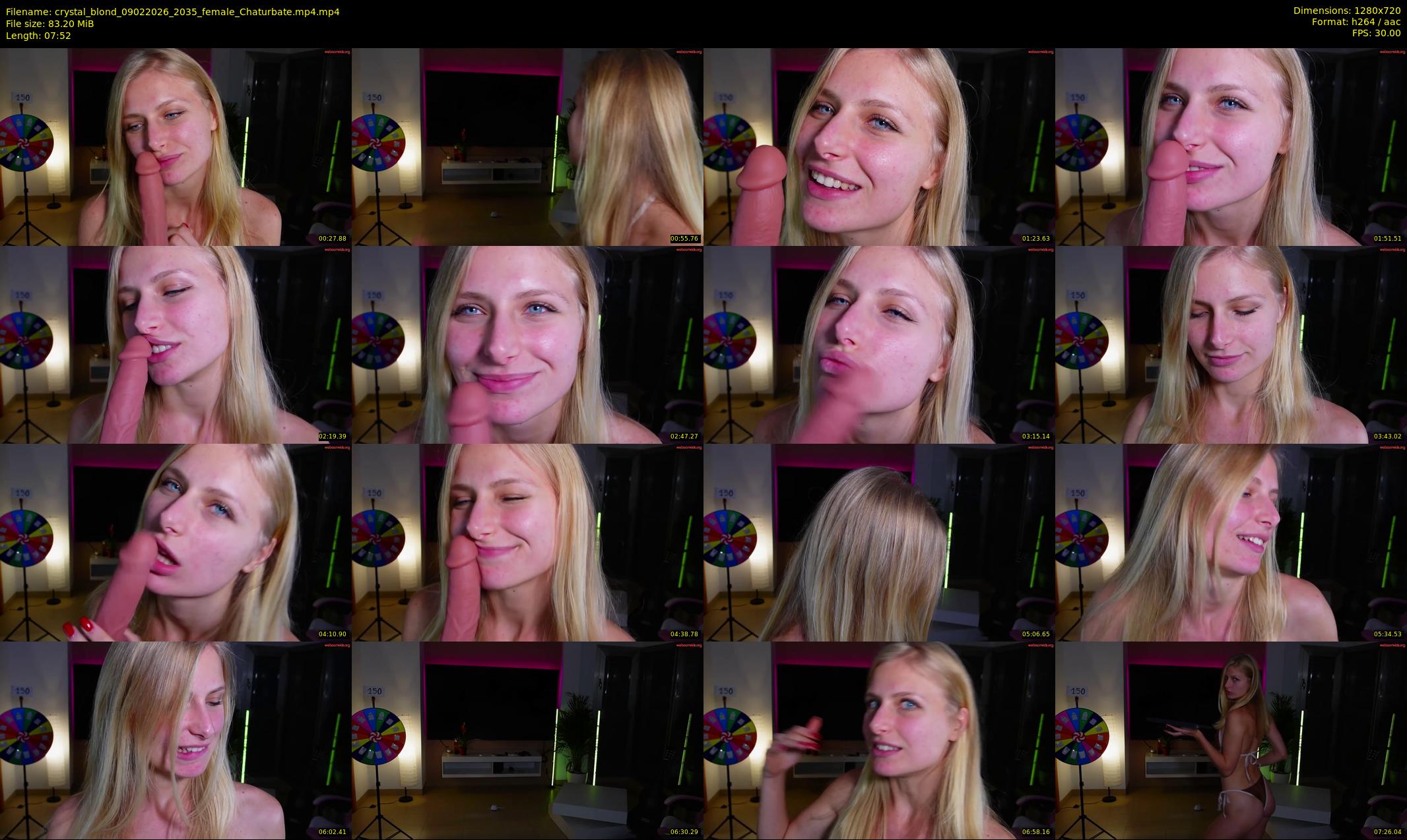 crystal_blond — 8 minute Chaturbate female cam show recording, 720p, Feb 9, 2026