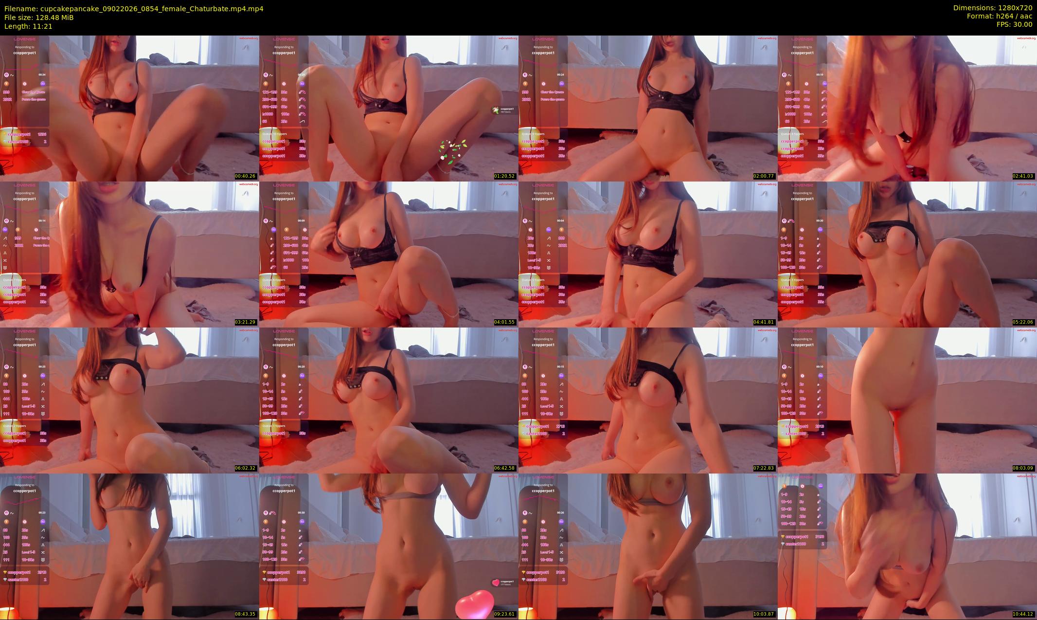cupcakepancake — 12 minute Chaturbate female cam show recording, 720p, Feb 9, 2026