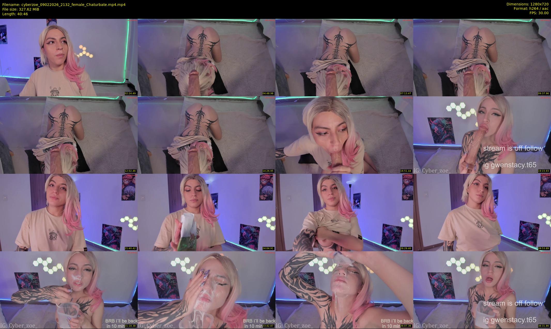 cyberzoe — 41 minute Chaturbate female cam show recording, 720p, Feb 9, 2026
