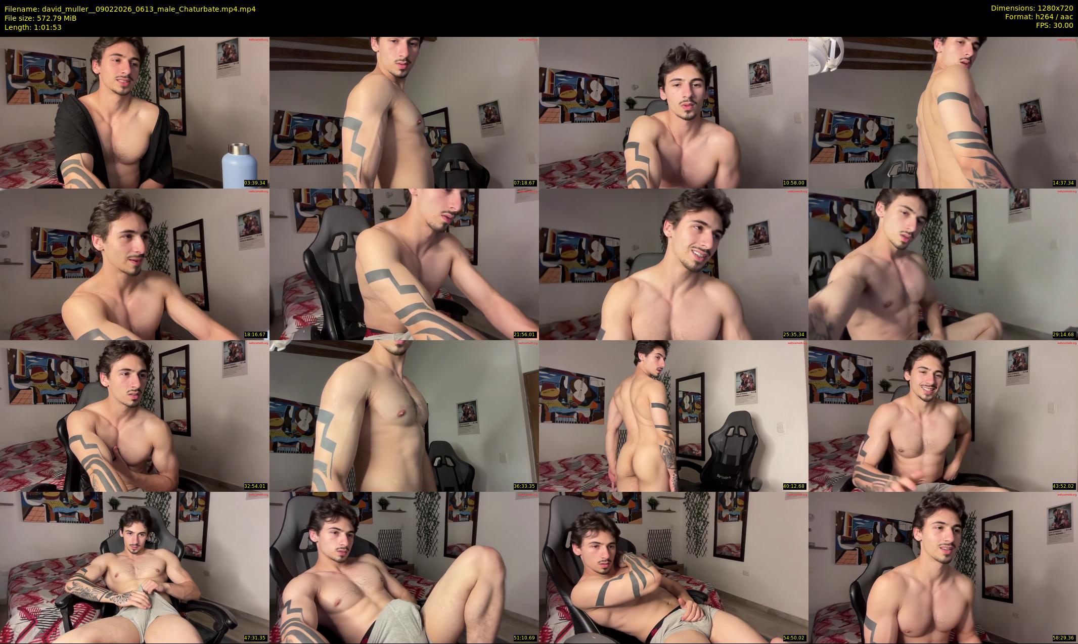 david_muller_ — 62 minute Chaturbate male cam show recording, 720p, Feb 9, 2026