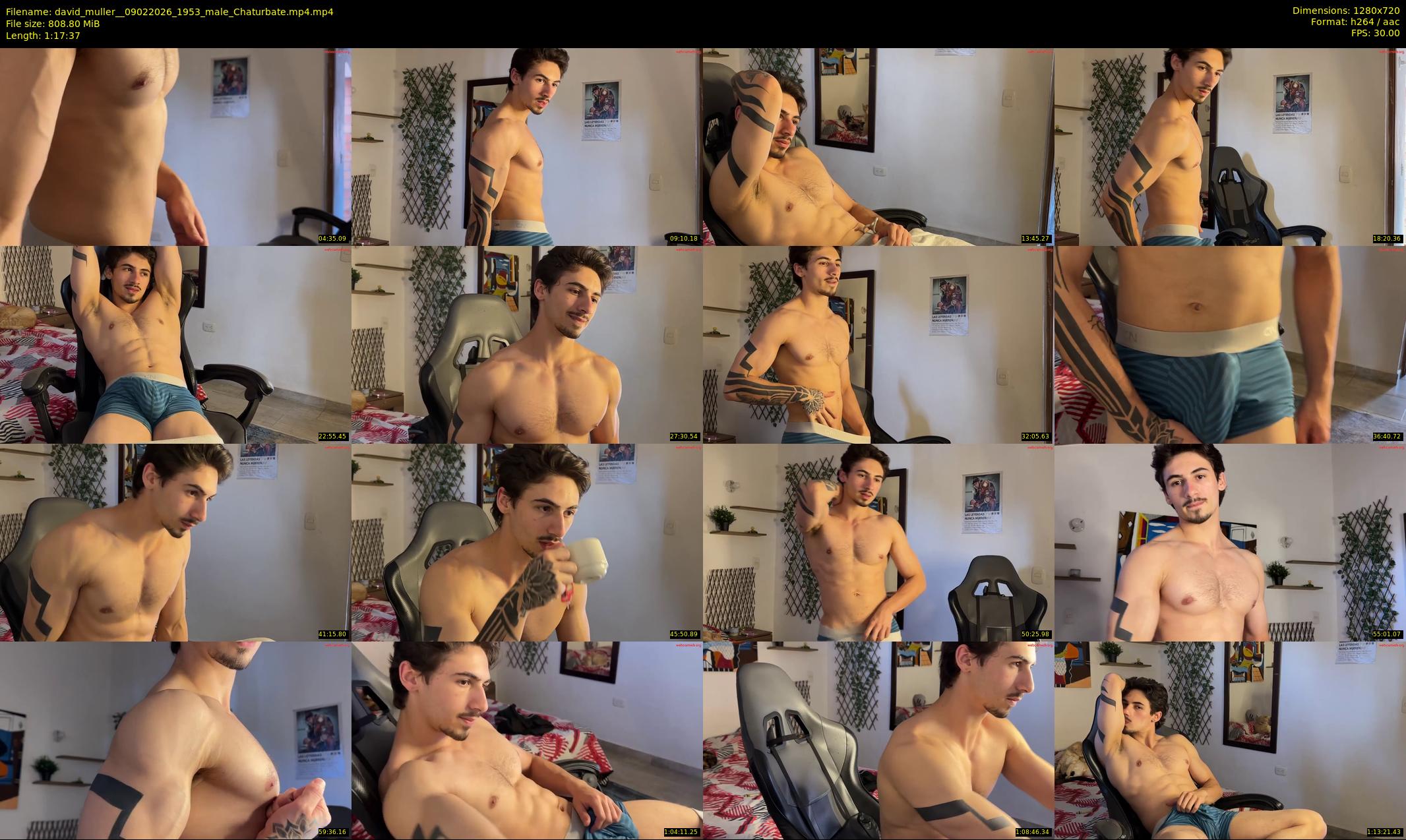 david_muller_ — 78 minute Chaturbate male cam show recording, 720p, Feb 9, 2026