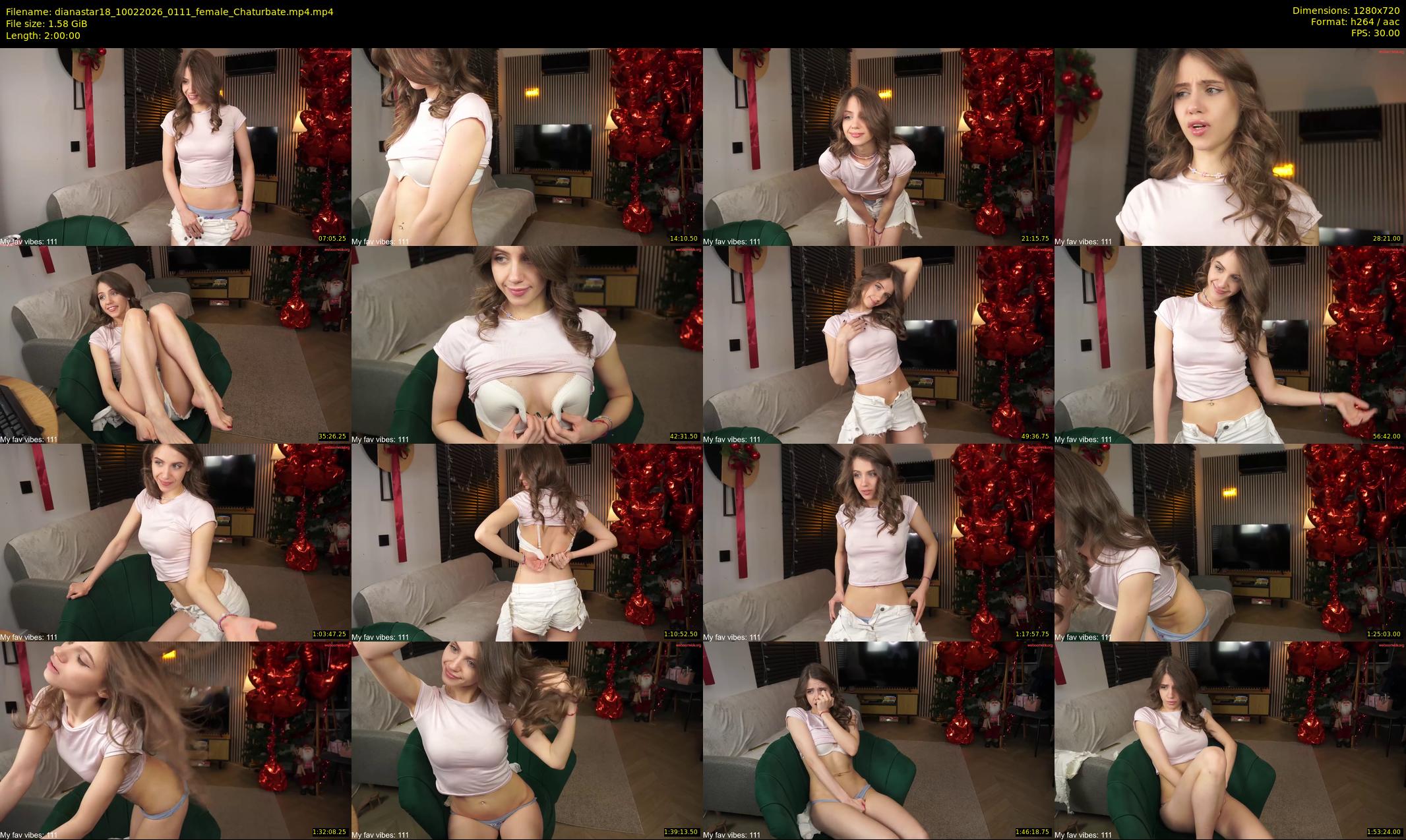 dianastar18 — 120 minute Chaturbate female cam show recording, 720p, Feb 10, 2026