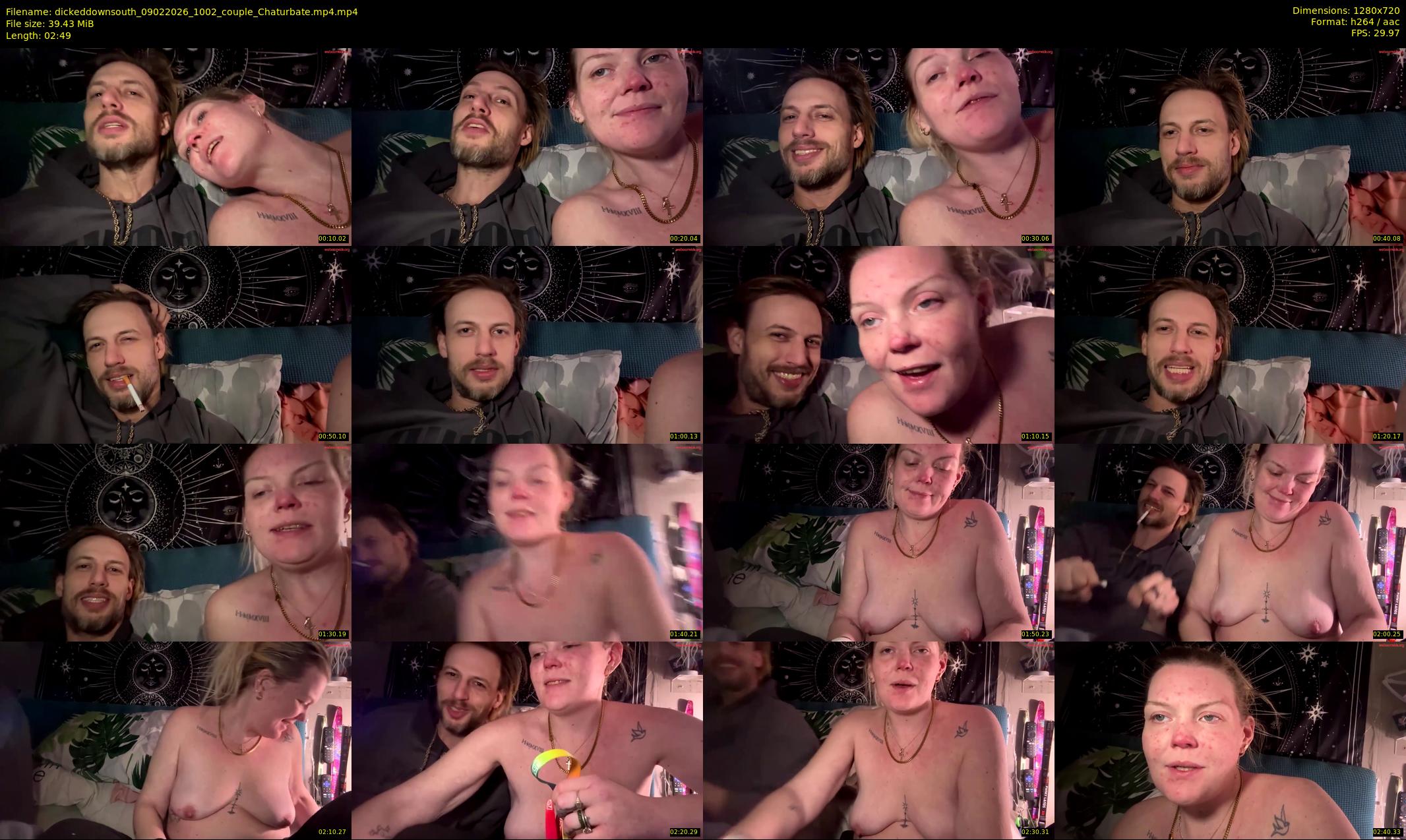 dickeddownsouth — 3 minute Chaturbate couple cam show recording, 720p, Feb 9, 2026
