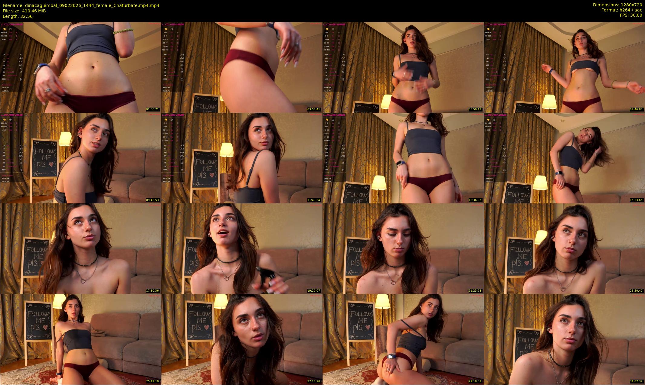 dinacaguimbal — 33 minute Chaturbate female cam show recording, 720p, Feb 9, 2026