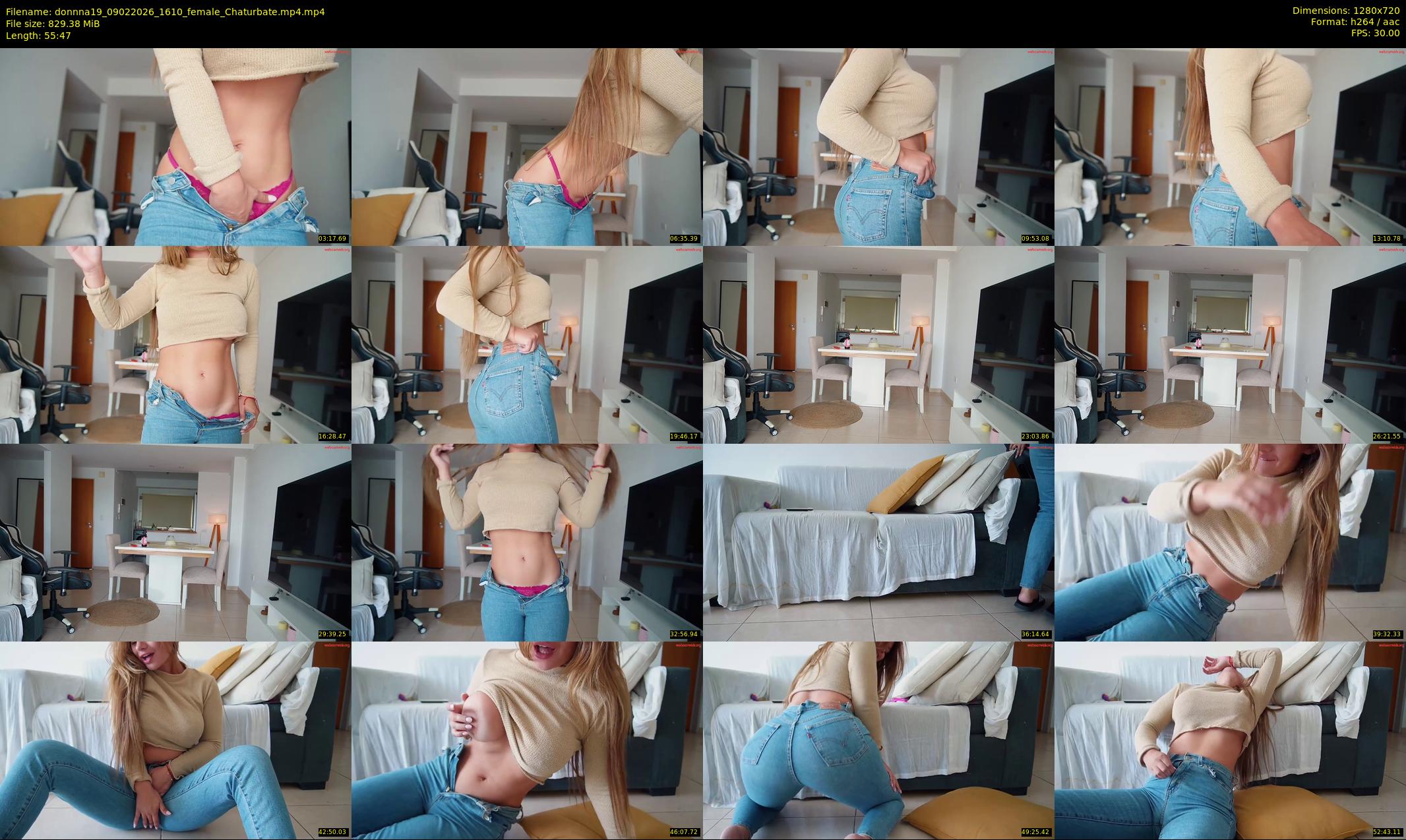 donnna19 — 56 minute Chaturbate female cam show recording, 720p, Feb 9, 2026