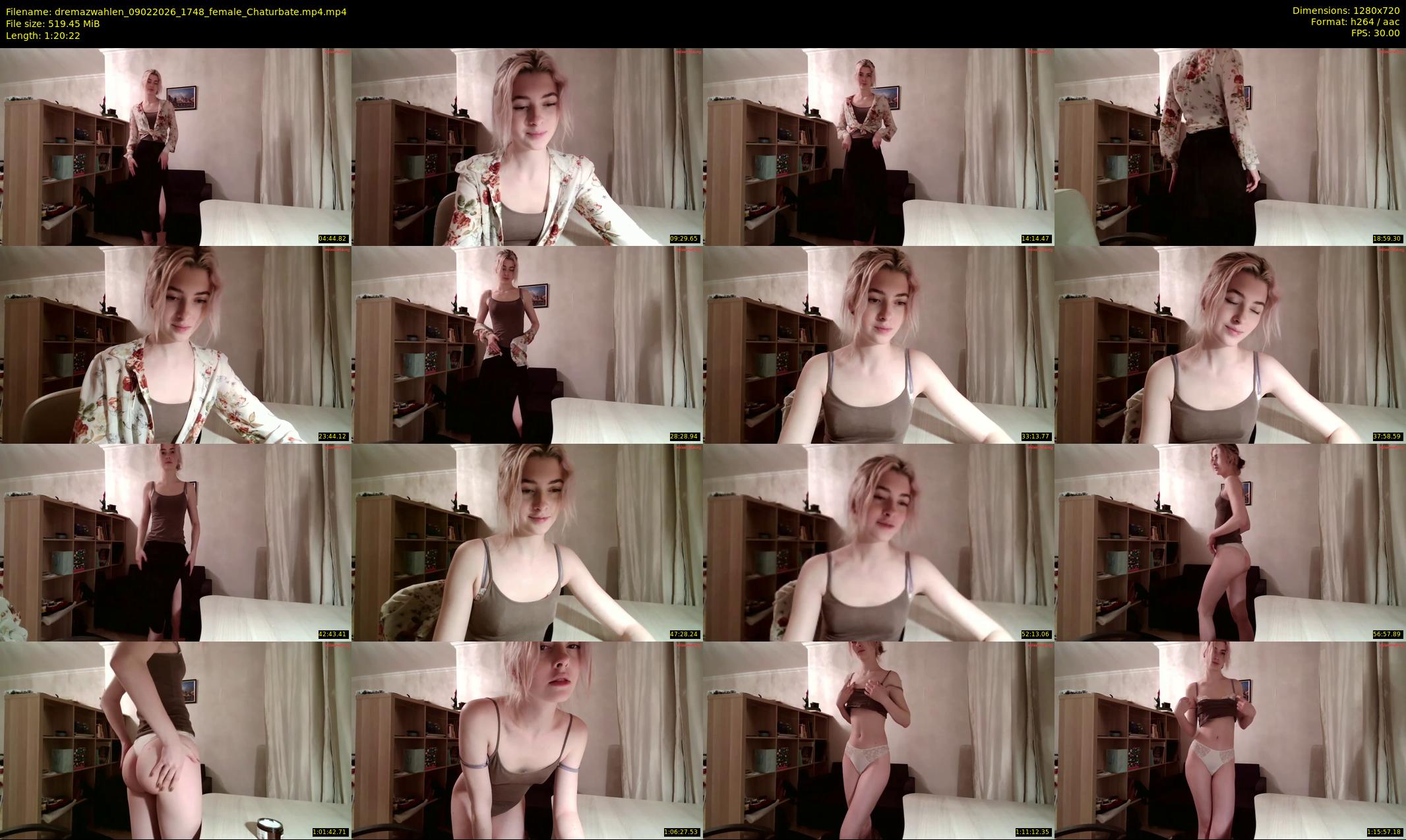 dremazwahlen — 81 minute Chaturbate female cam show recording, 720p, Feb 9, 2026