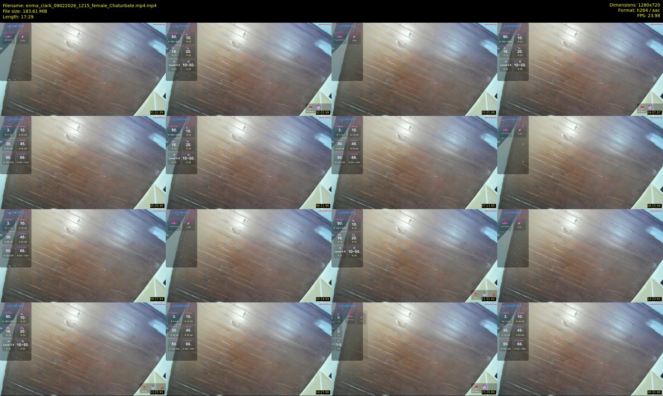 enma_clark — 18 minute Chaturbate female cam show recording, 720p, Feb 9, 2026