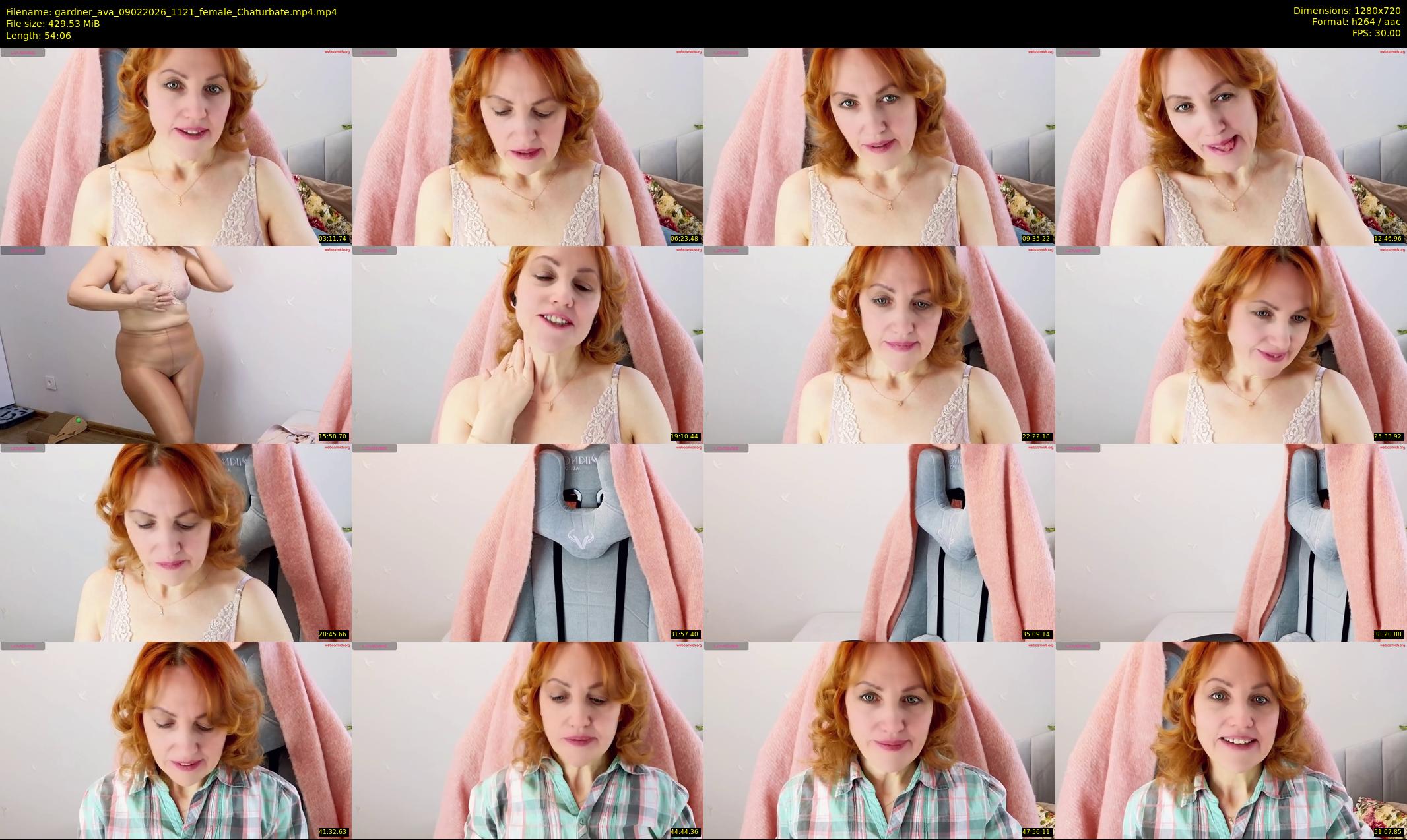 gardner_ava — 55 minute Chaturbate female cam show recording, 720p, Feb 9, 2026