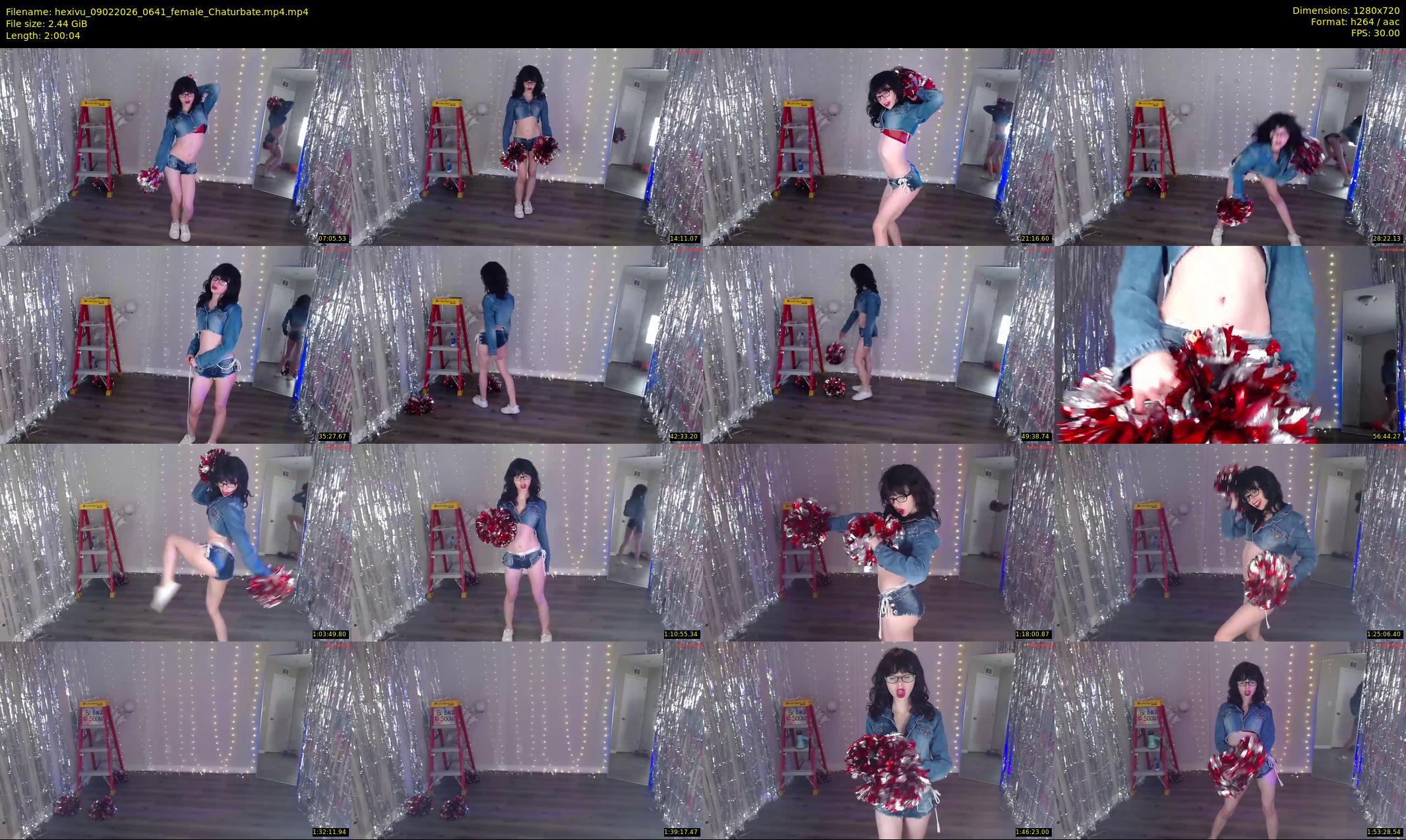 hexivu — 121 minute Chaturbate female cam show recording, 720p, Feb 9, 2026