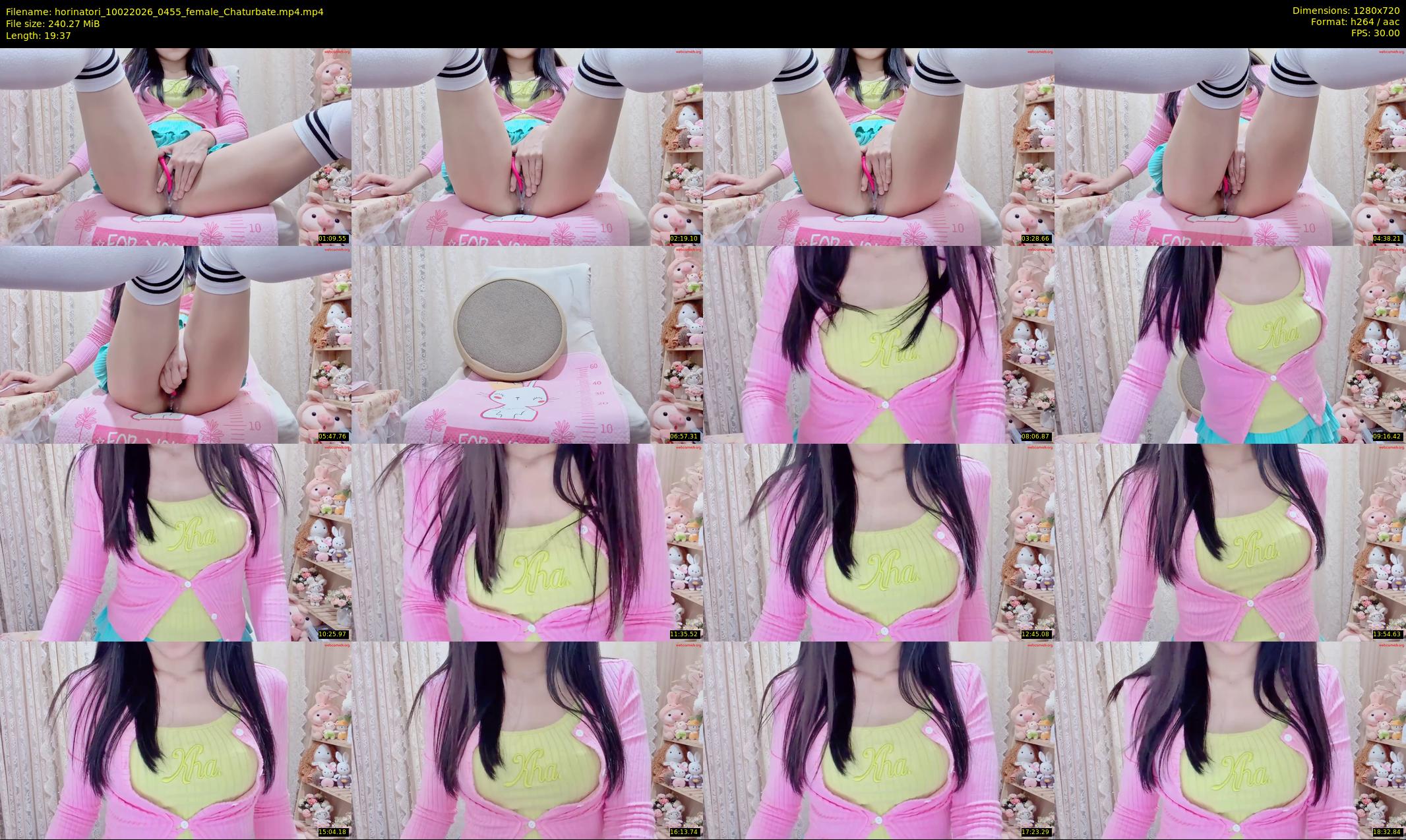horinatori — 20 minute Chaturbate female cam show recording, 720p, Feb 10, 2026