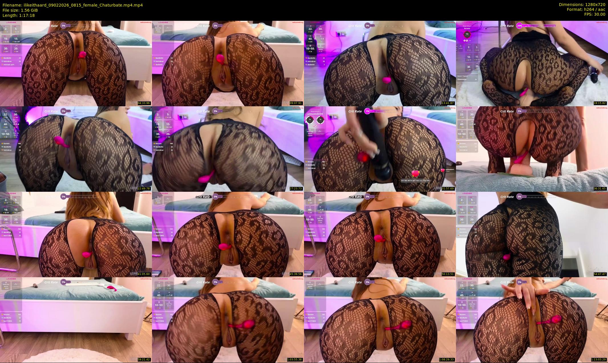 ilikeithaard — 78 minute Chaturbate female cam show recording, 720p, Feb 9, 2026