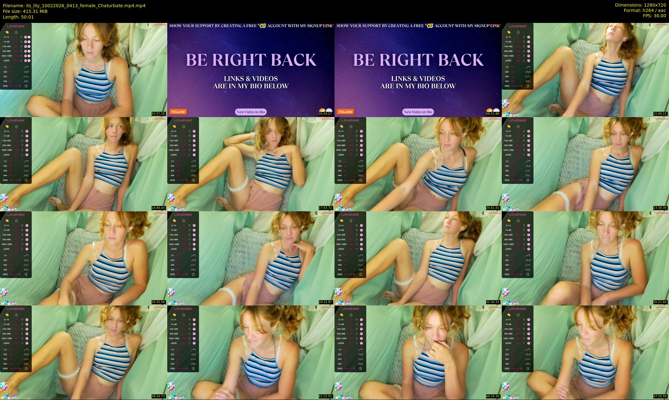 its_lily — 51 minute Chaturbate female cam show recording, 720p, Feb 10, 2026