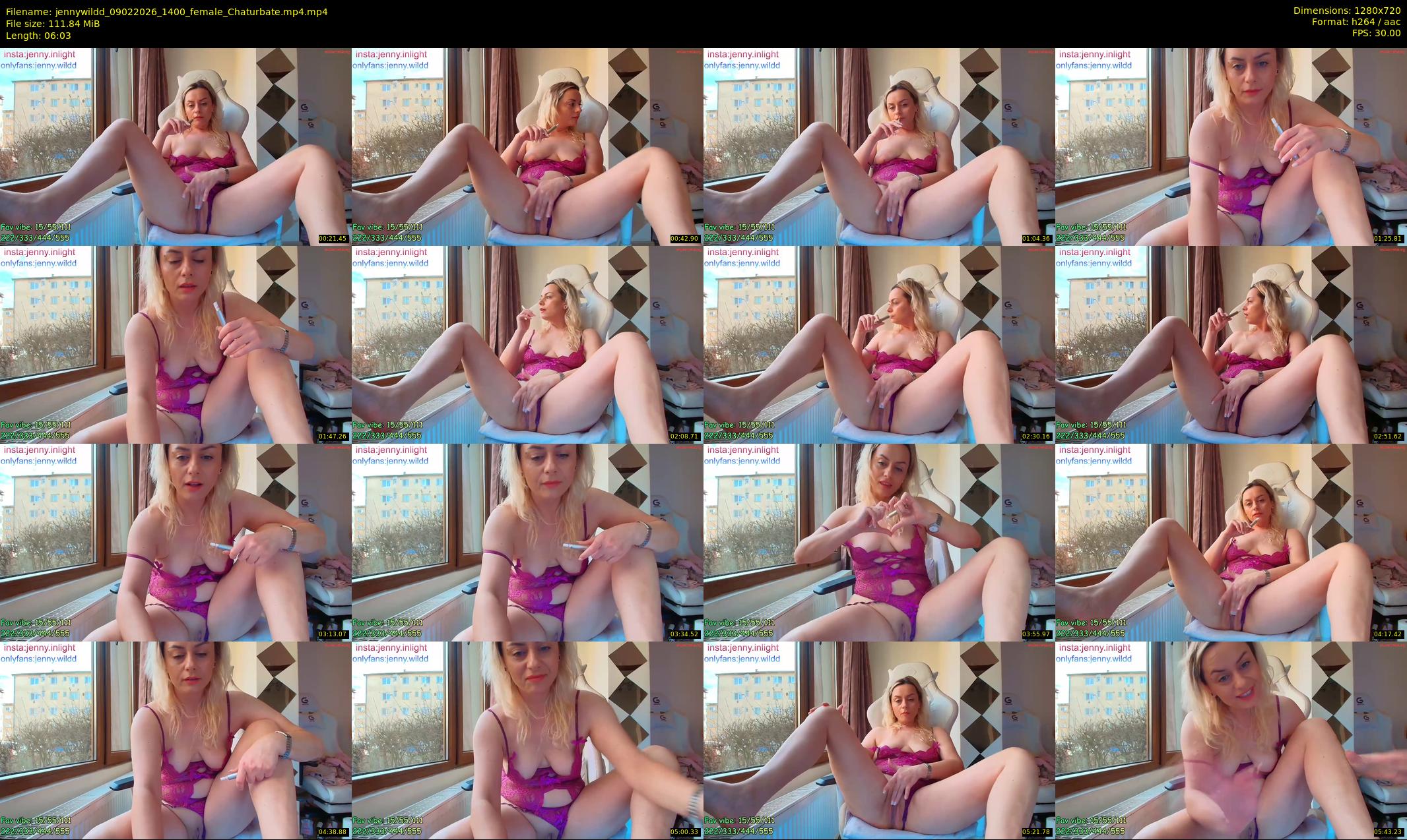 jennywildd — 7 minute Chaturbate female cam show recording, 720p, Feb 9, 2026