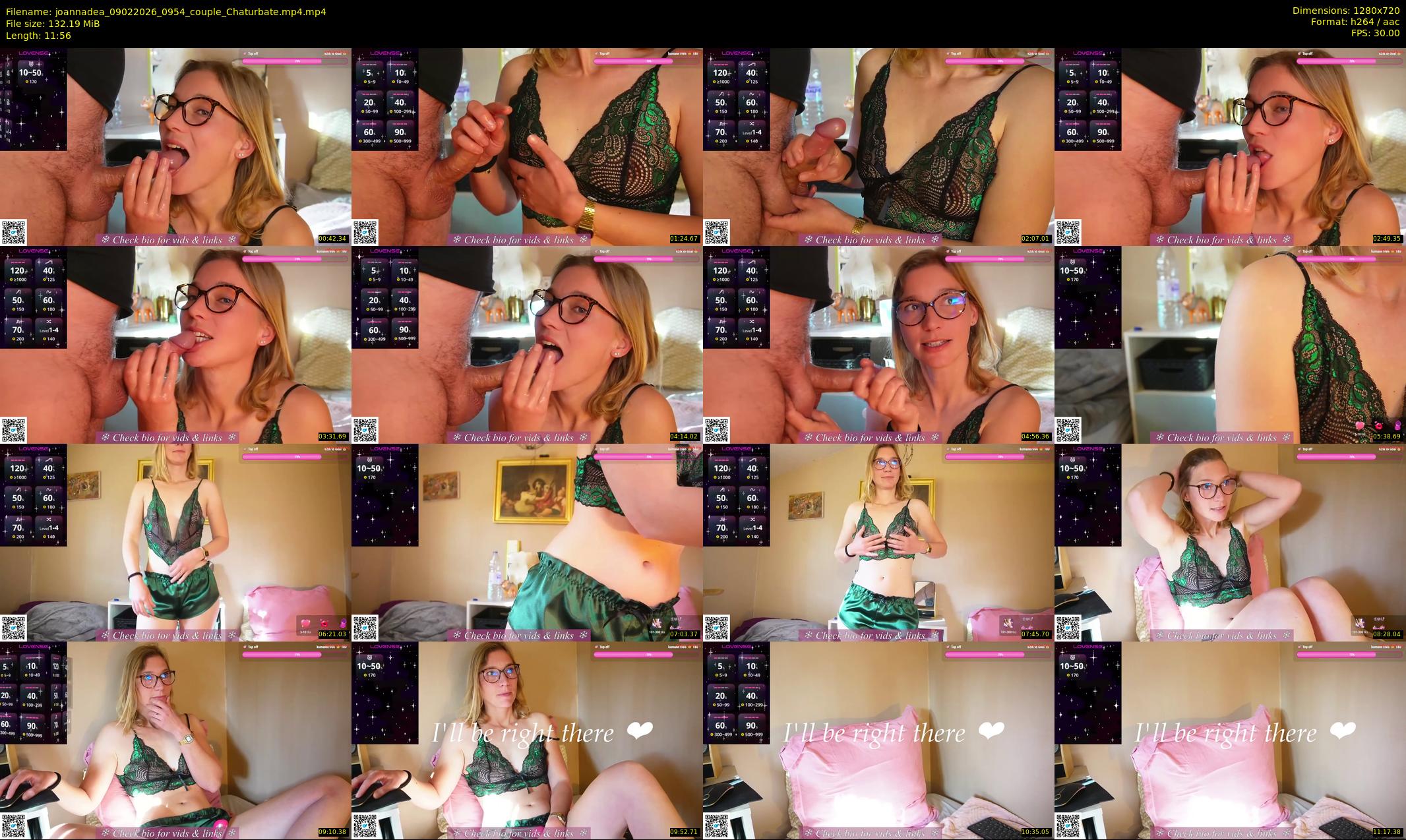 joannadea — 12 minute Chaturbate female cam show recording, 720p, Feb 9, 2026