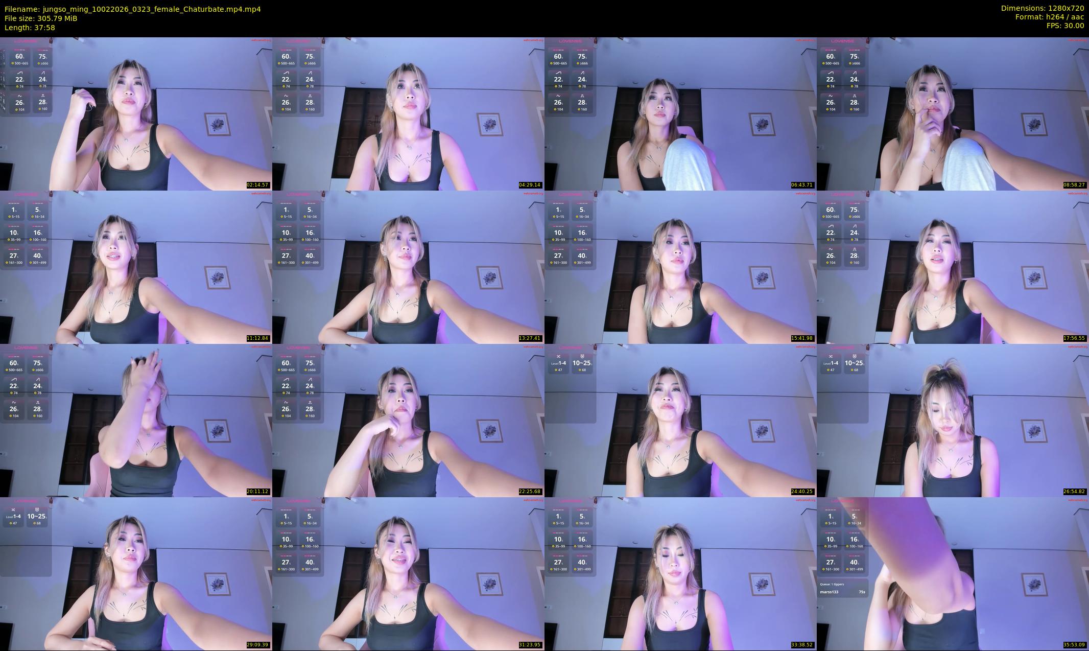 jungso_ming — 38 minute Chaturbate female cam show recording, 720p, Feb 10, 2026