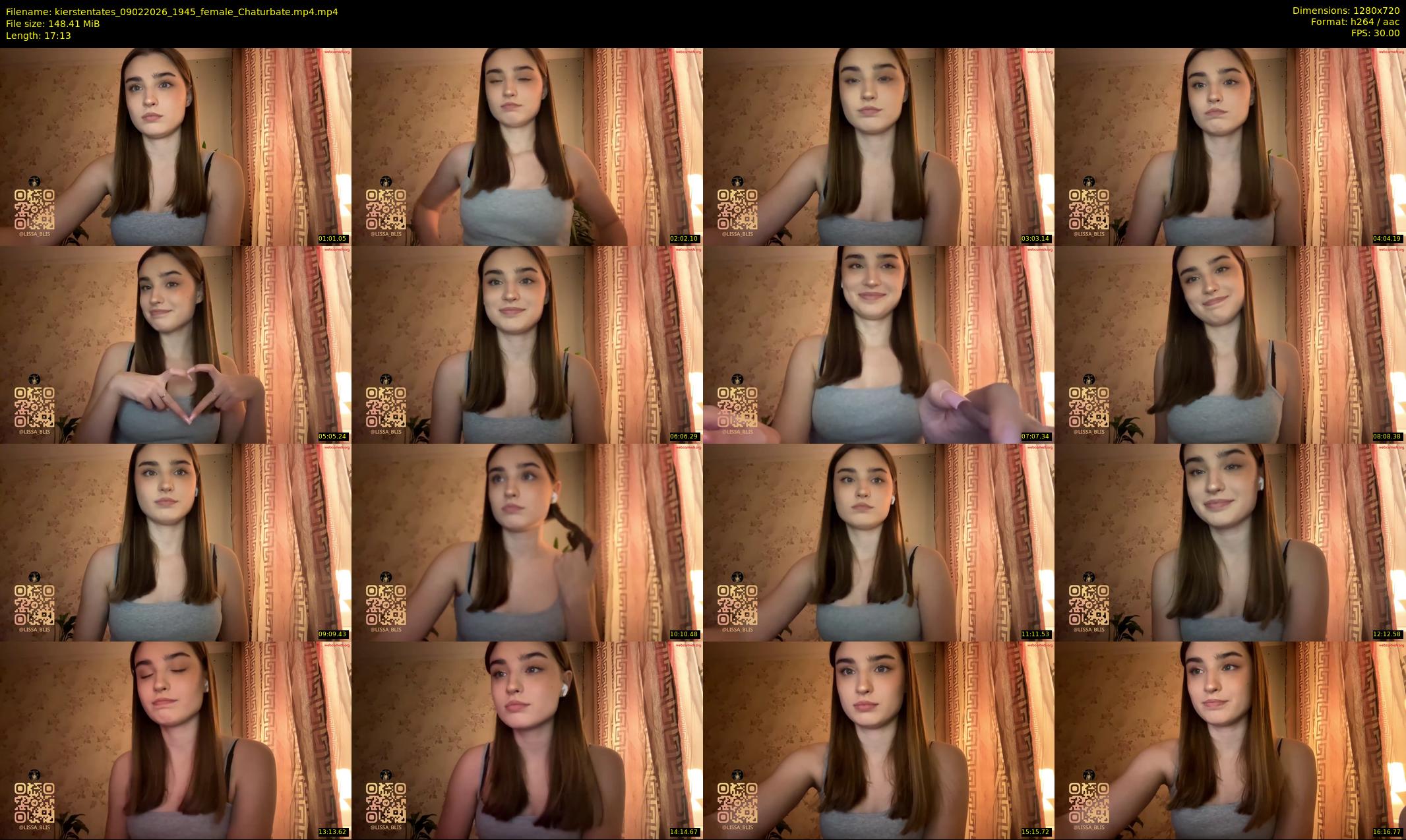 kierstentates — 18 minute Chaturbate female cam show recording, 720p, Feb 9, 2026