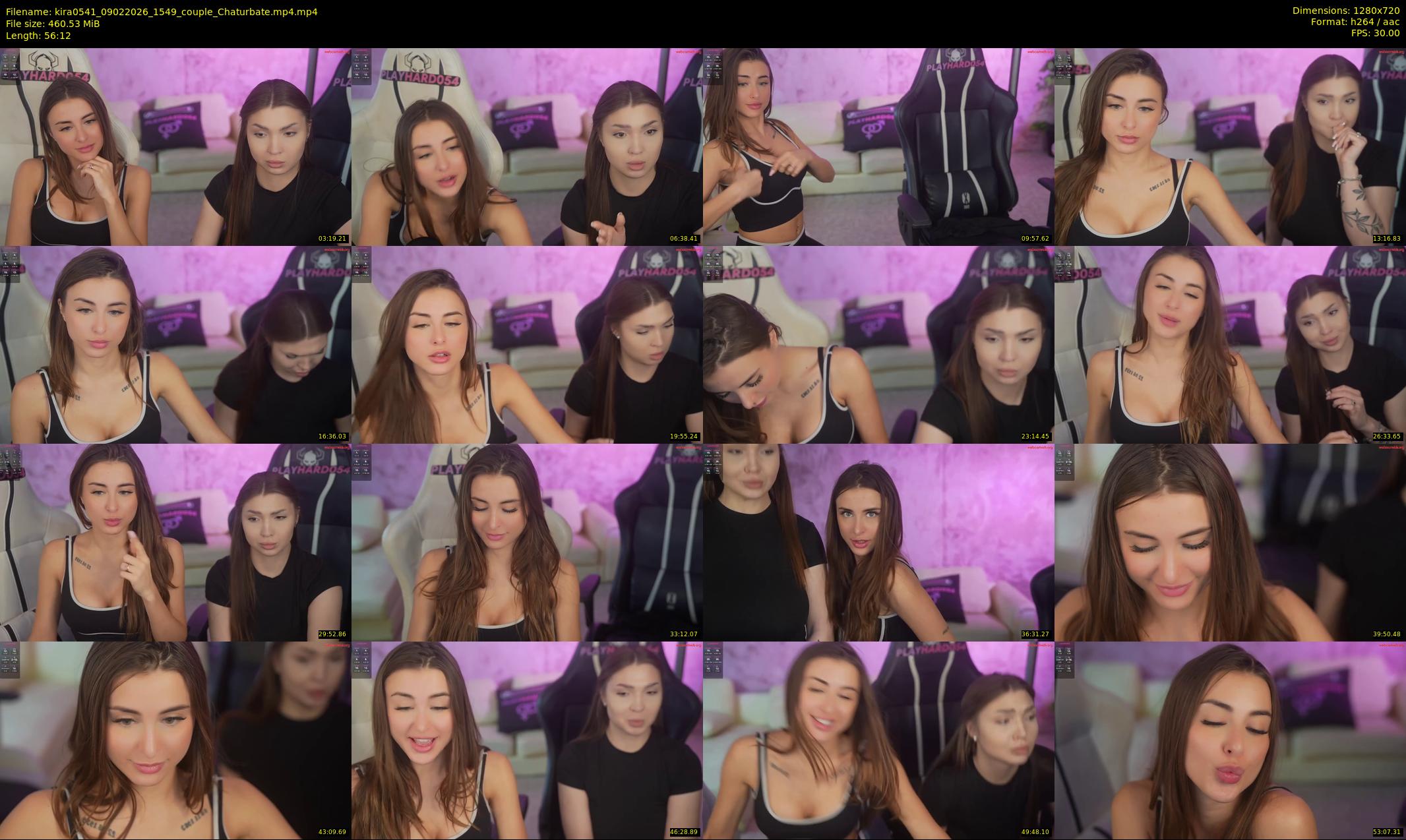 kira0541 — 57 minute Chaturbate couple cam show recording, 720p, Feb 9, 2026
