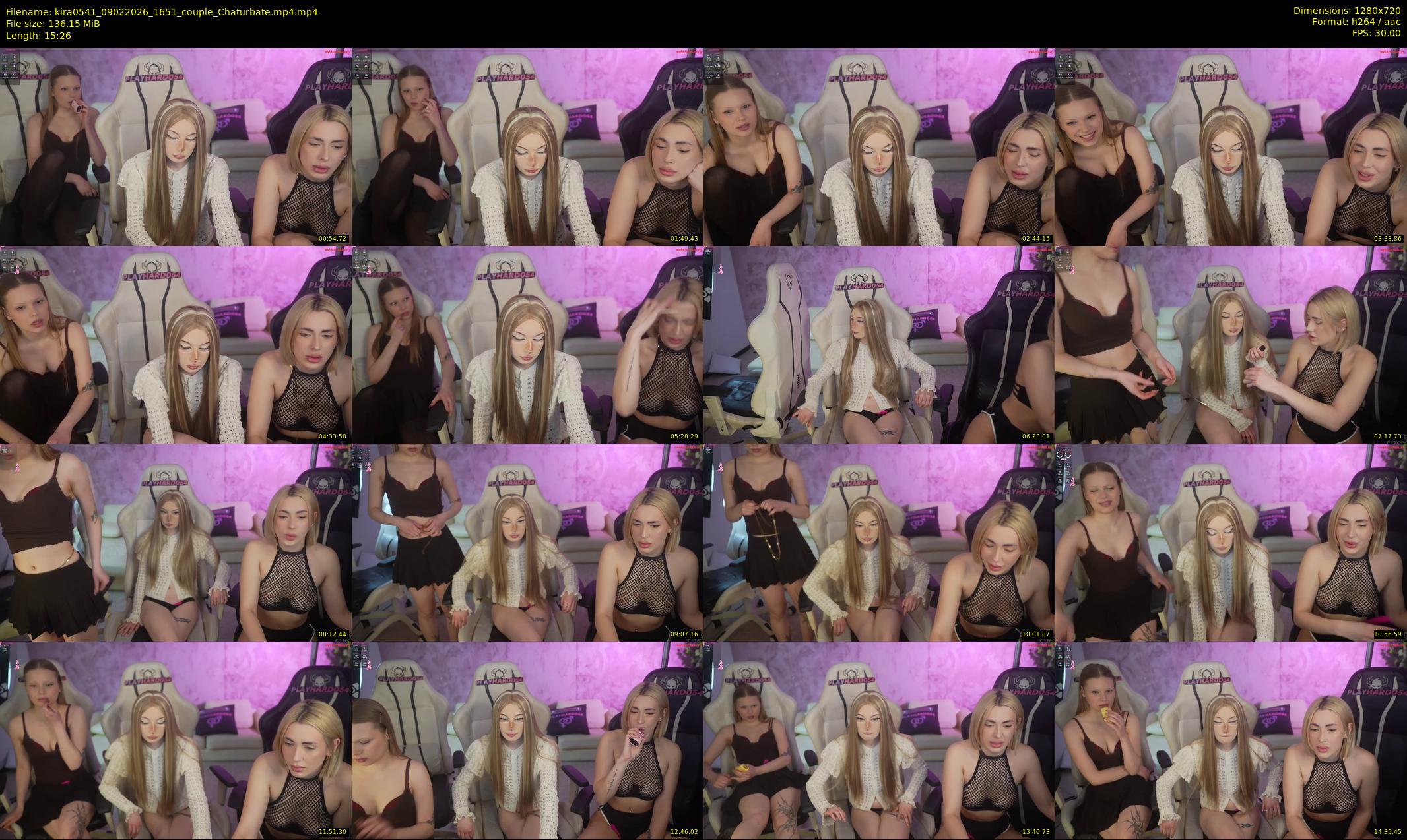 kira0541 — 16 minute Chaturbate couple cam show recording, 720p, Feb 9, 2026