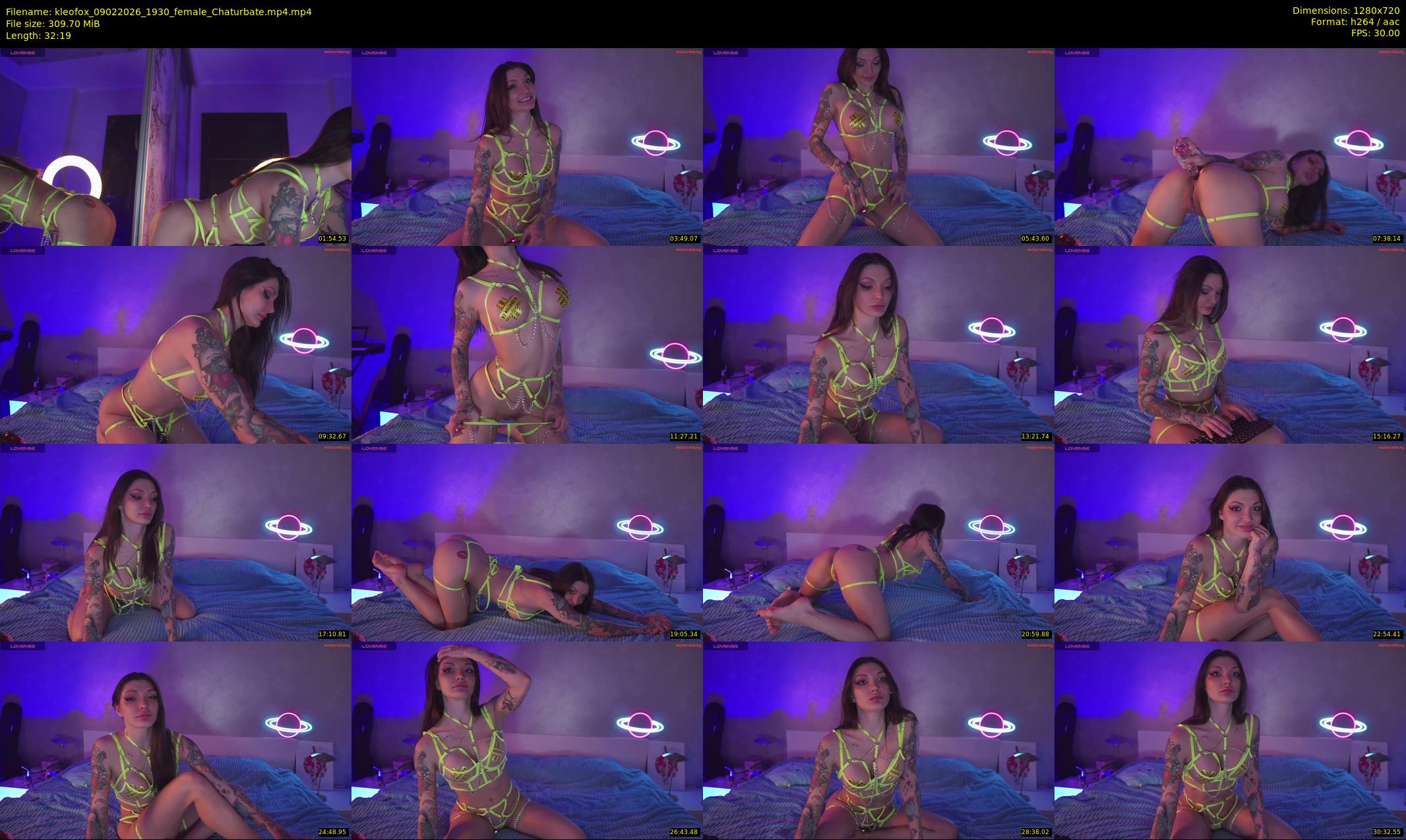 kleofox — 33 minute Chaturbate female cam show recording, 720p, Feb 9, 2026
