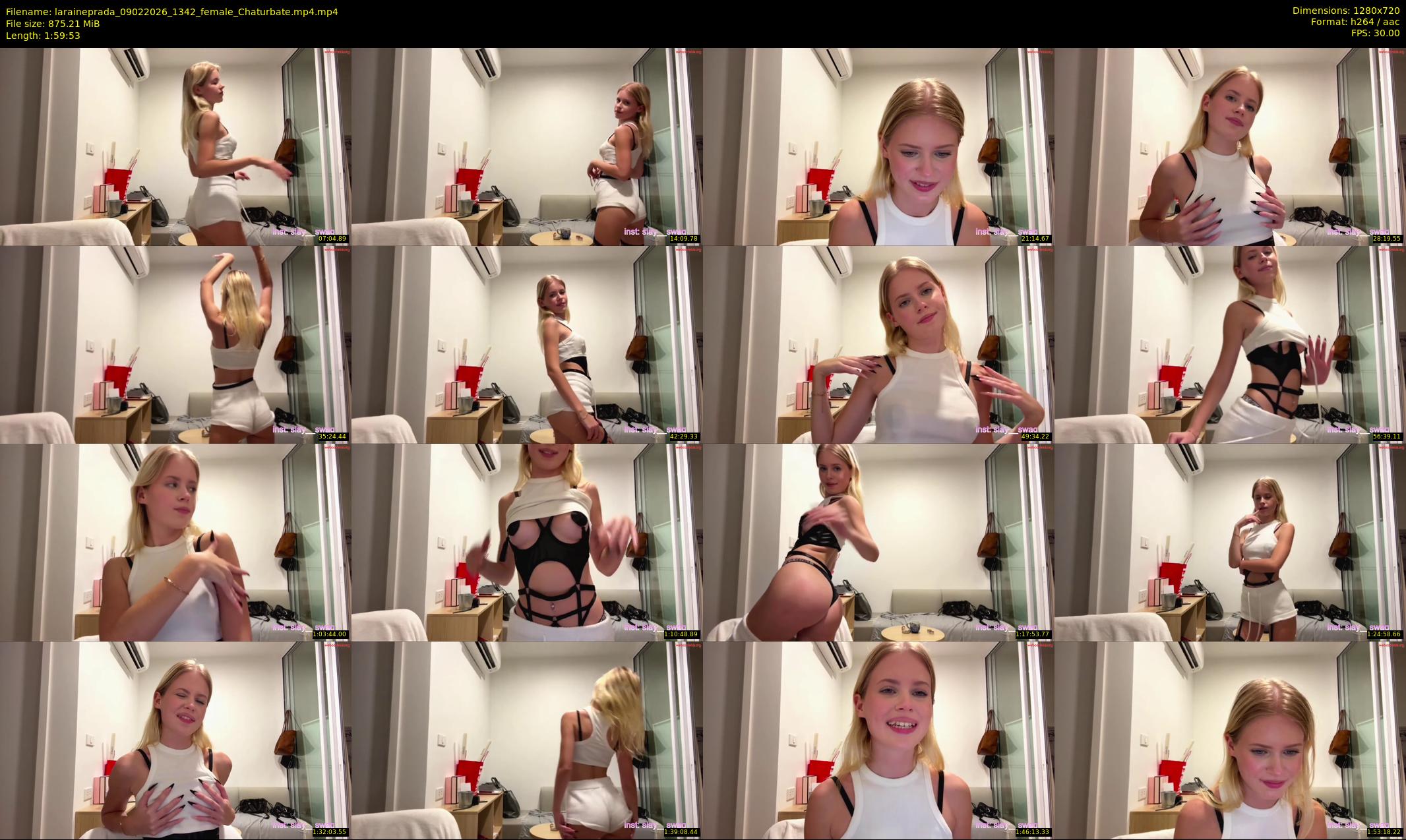 laraineprada — 120 minute Chaturbate female cam show recording, 720p, Feb 9, 2026