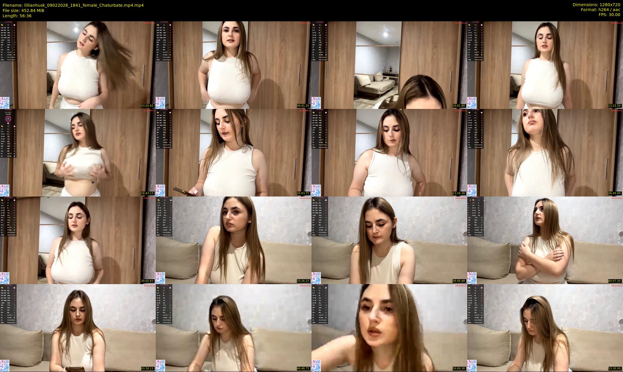 lillianhusk — 57 minute Chaturbate female cam show recording, 720p, Feb 9, 2026