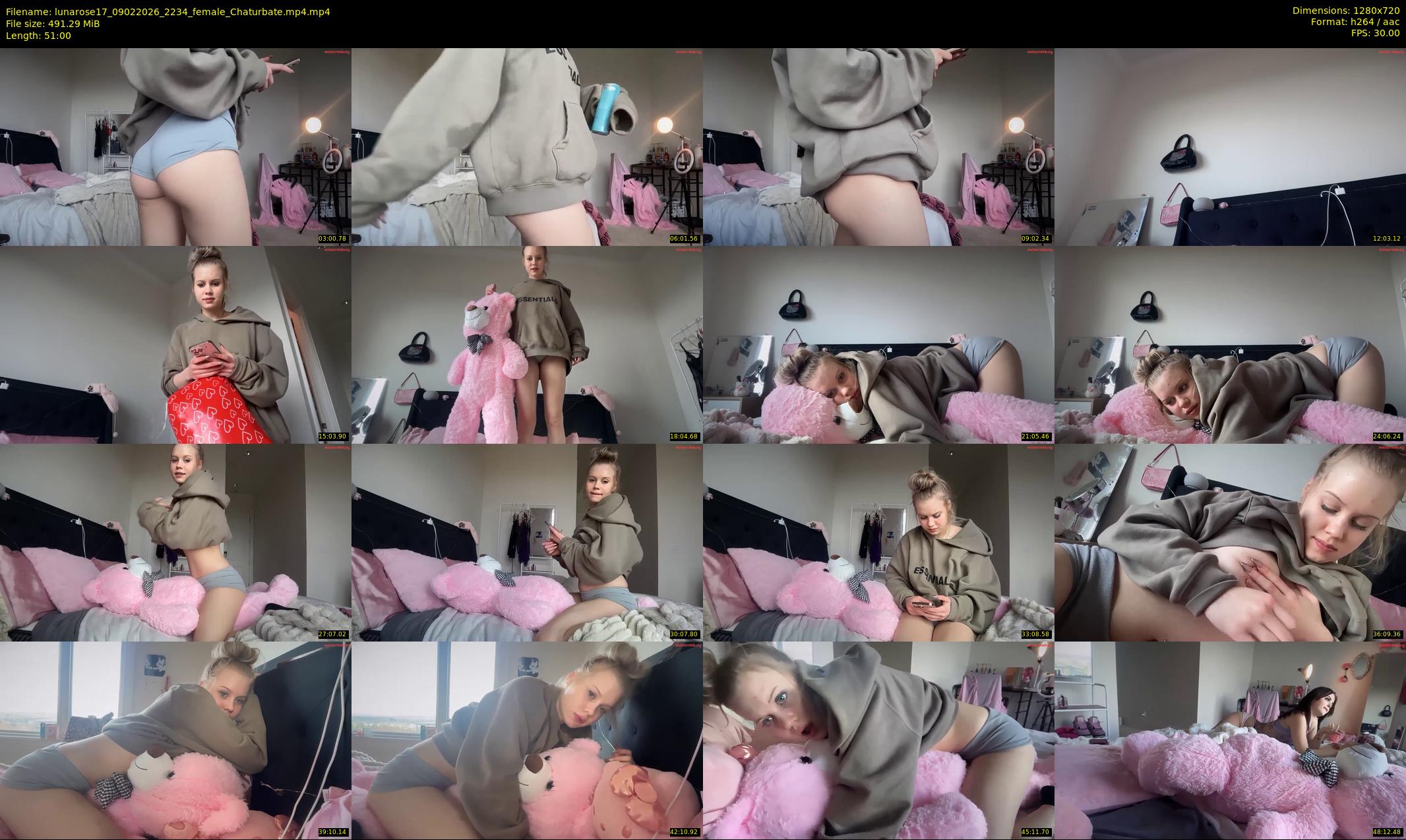 lunarose17 — 51 minute Chaturbate female cam show recording, 720p, Feb 9, 2026