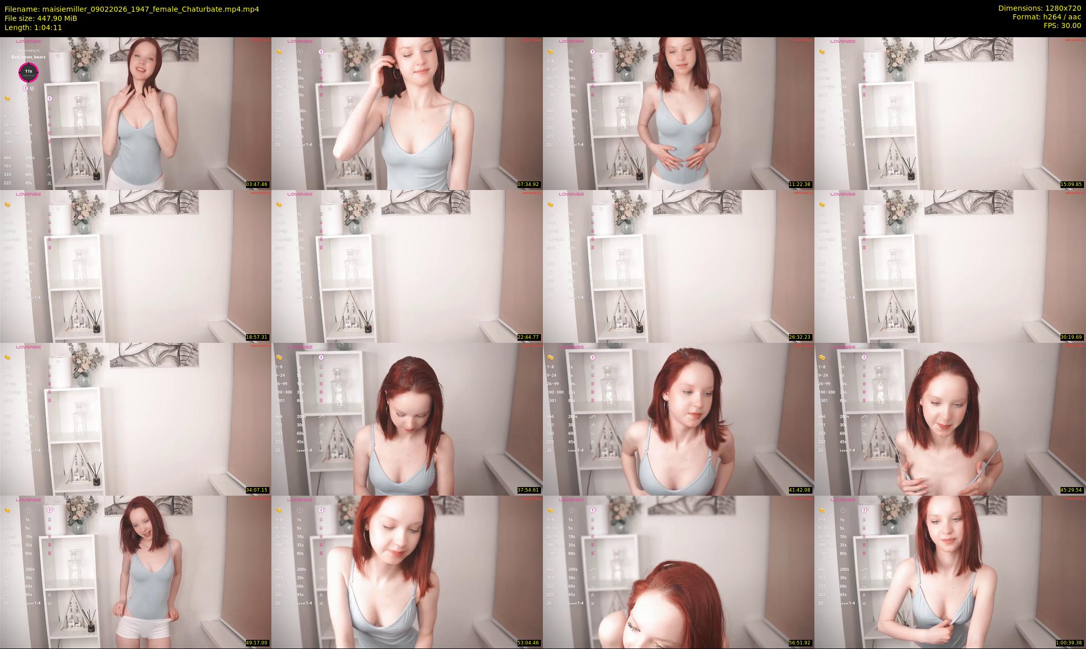 maisiemiller — 65 minute Chaturbate female cam show recording, 720p, Feb 9, 2026