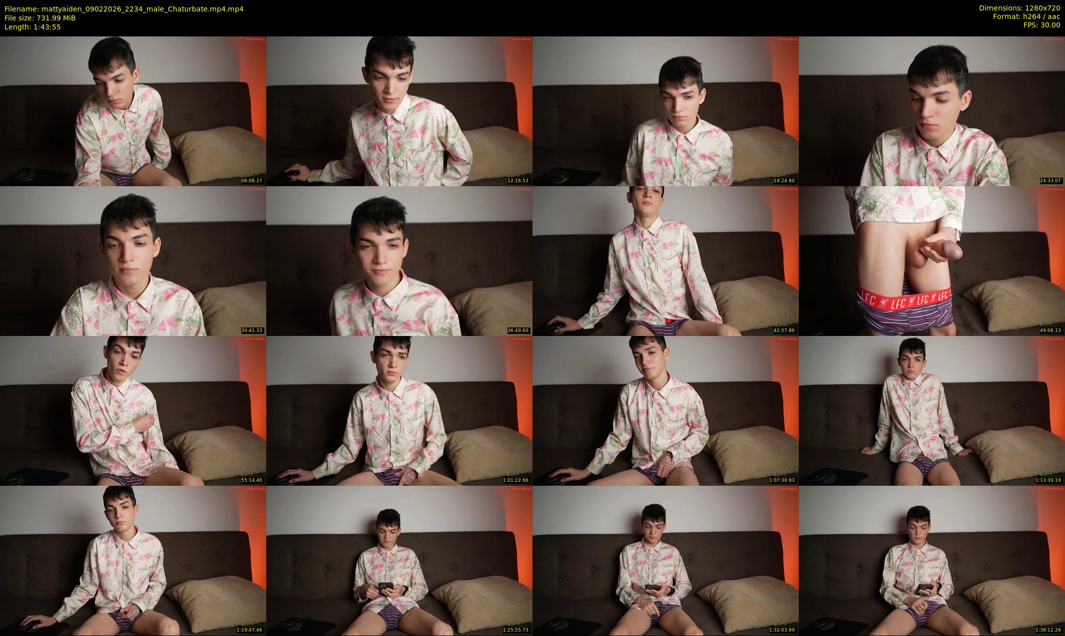 mattyaiden — 104 minute Chaturbate male cam show recording, 720p, Feb 9, 2026