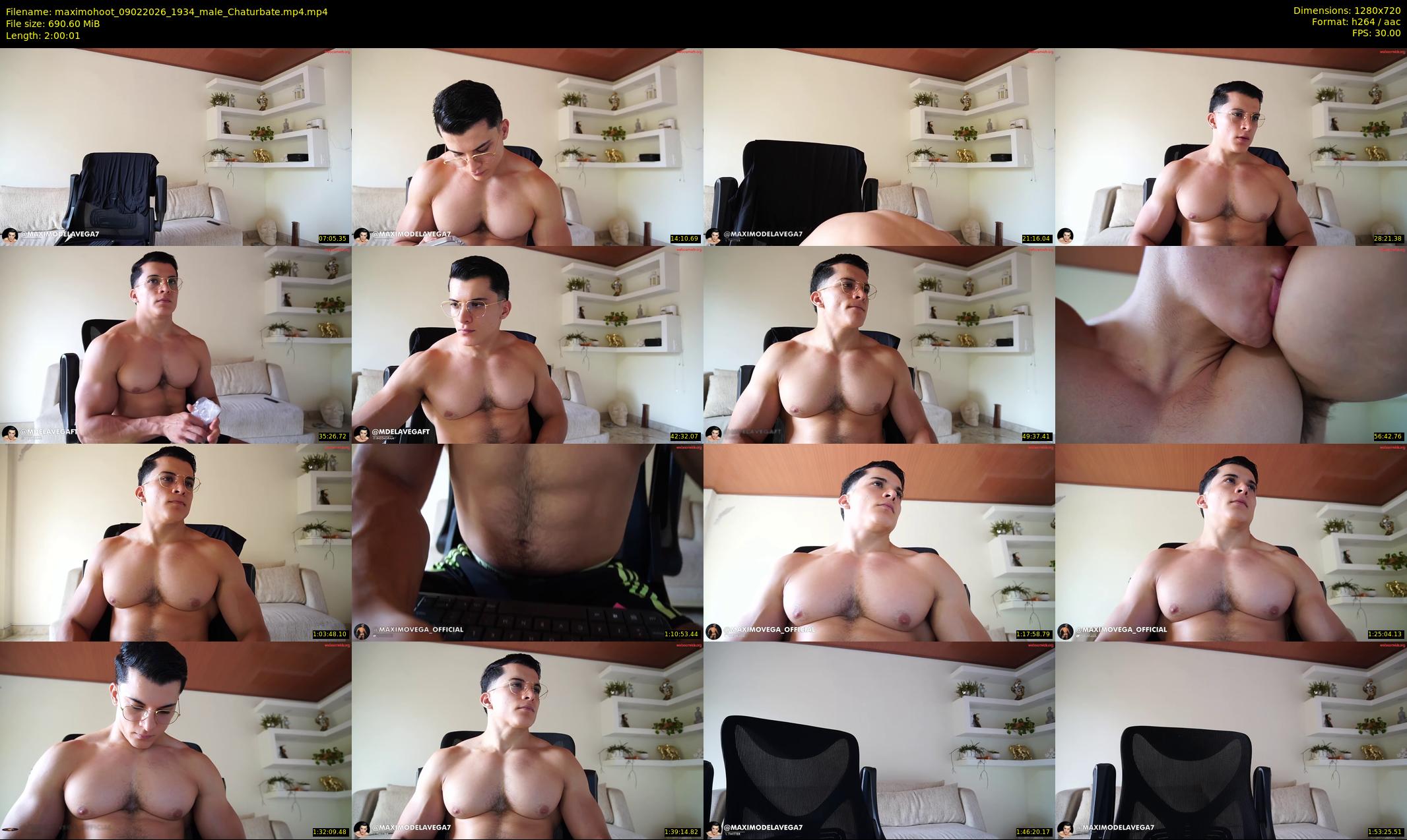 maximohoot — 121 minute Chaturbate male cam show recording, 720p, Feb 9, 2026