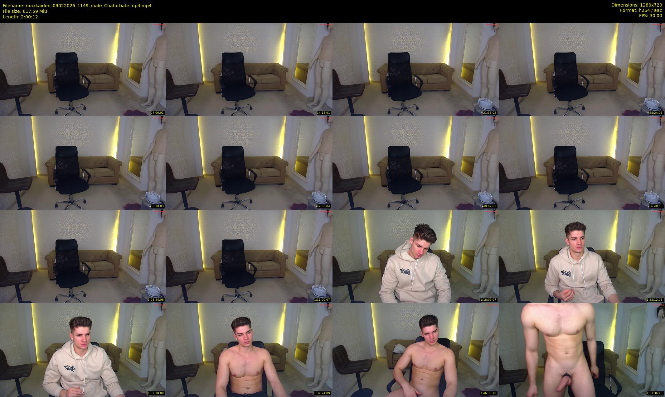 maxkaiden — 121 minute Chaturbate male cam show recording, 720p, Feb 9, 2026