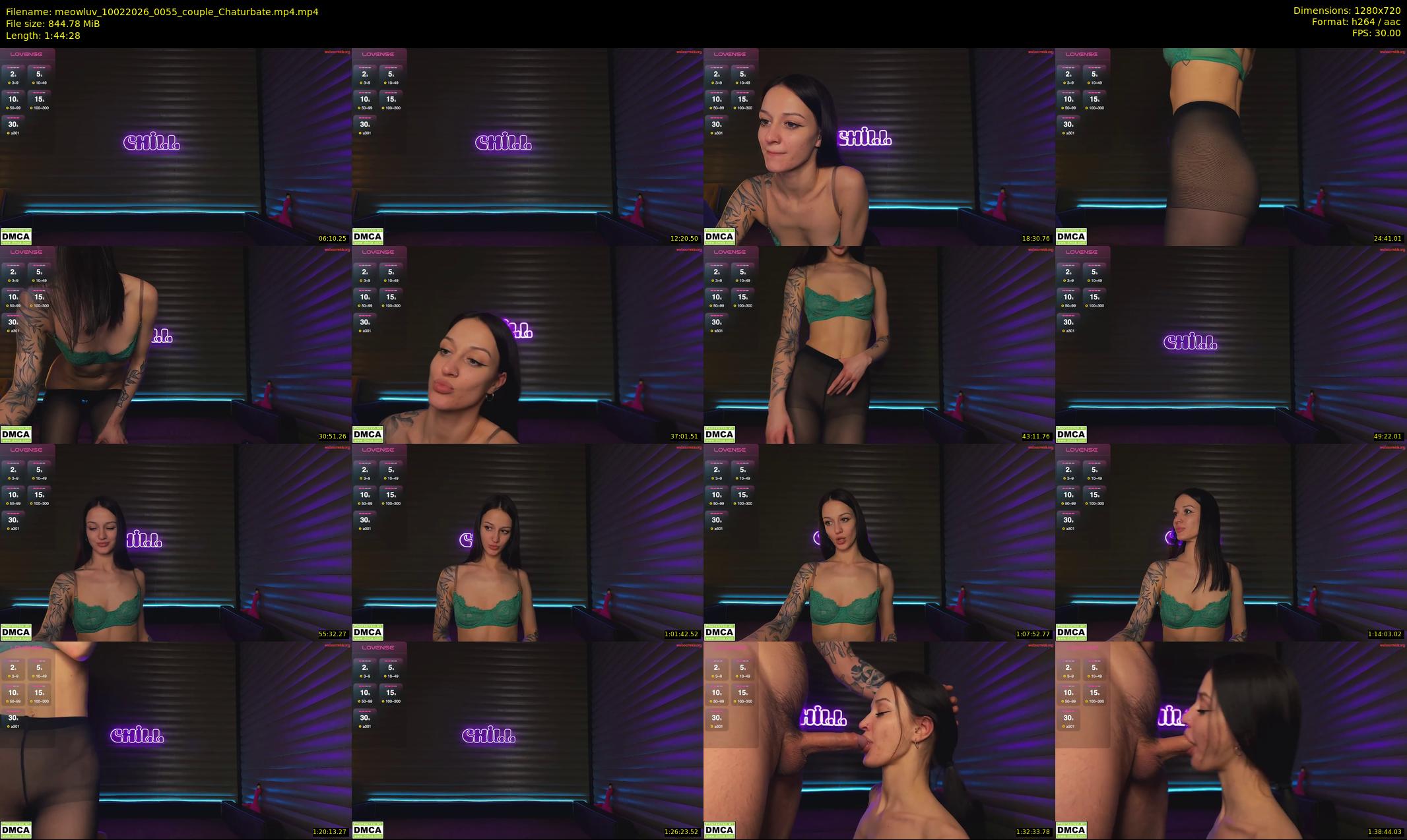 meowluv — 105 minute Chaturbate couple cam show recording, 720p, Feb 10, 2026
