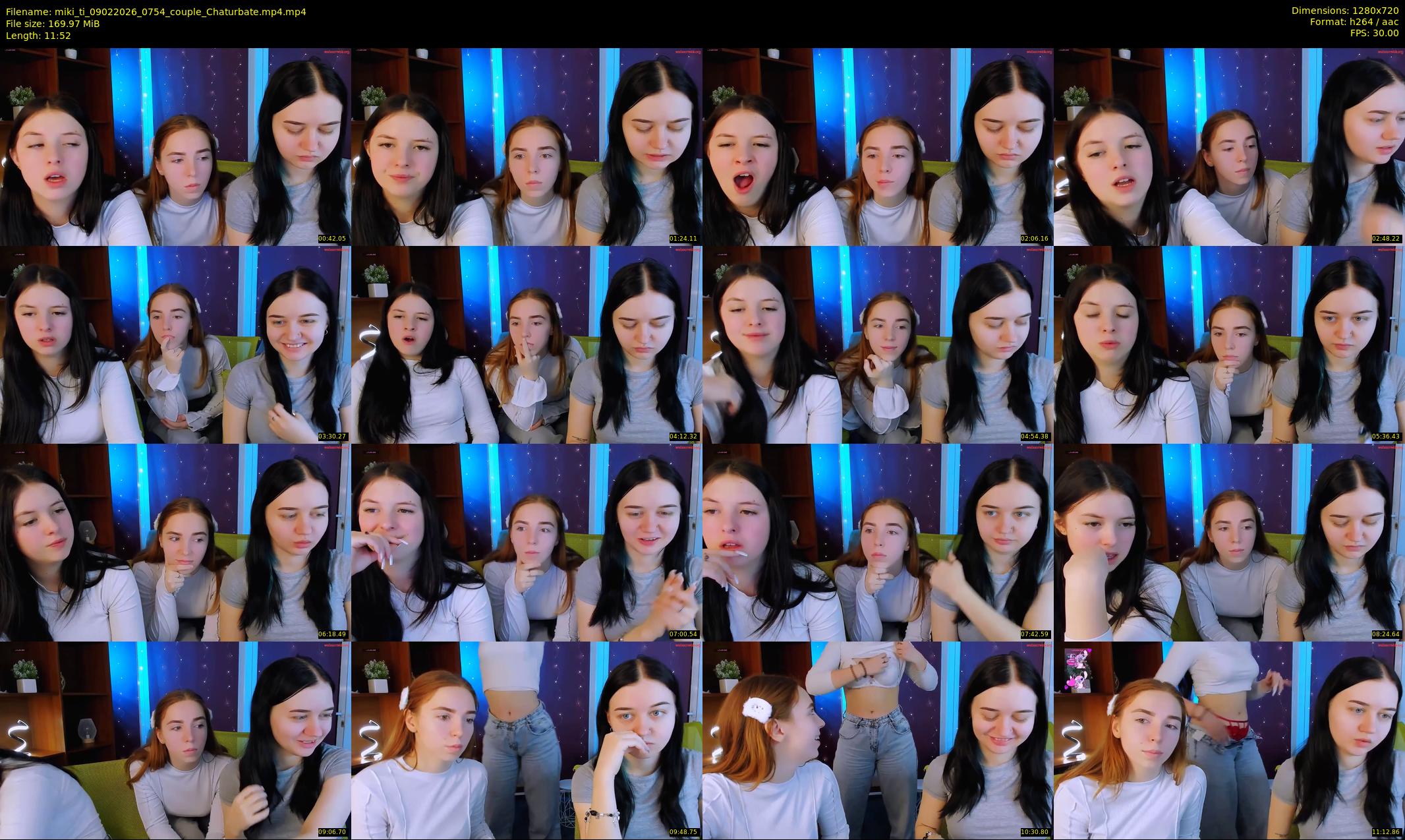 miki_ti — 12 minute Chaturbate female cam show recording, 720p, Feb 9, 2026