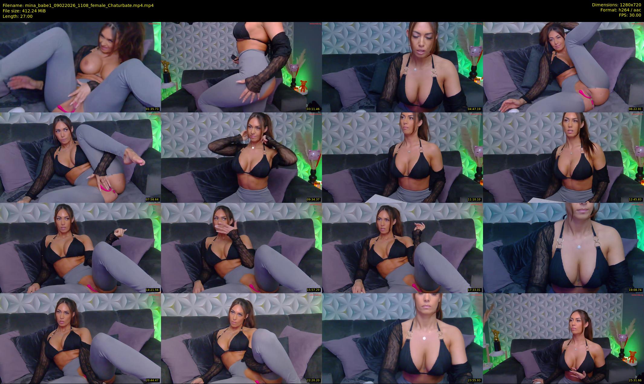 mina_babe1 — 27 minute Chaturbate female cam show recording, 720p, Feb 9, 2026