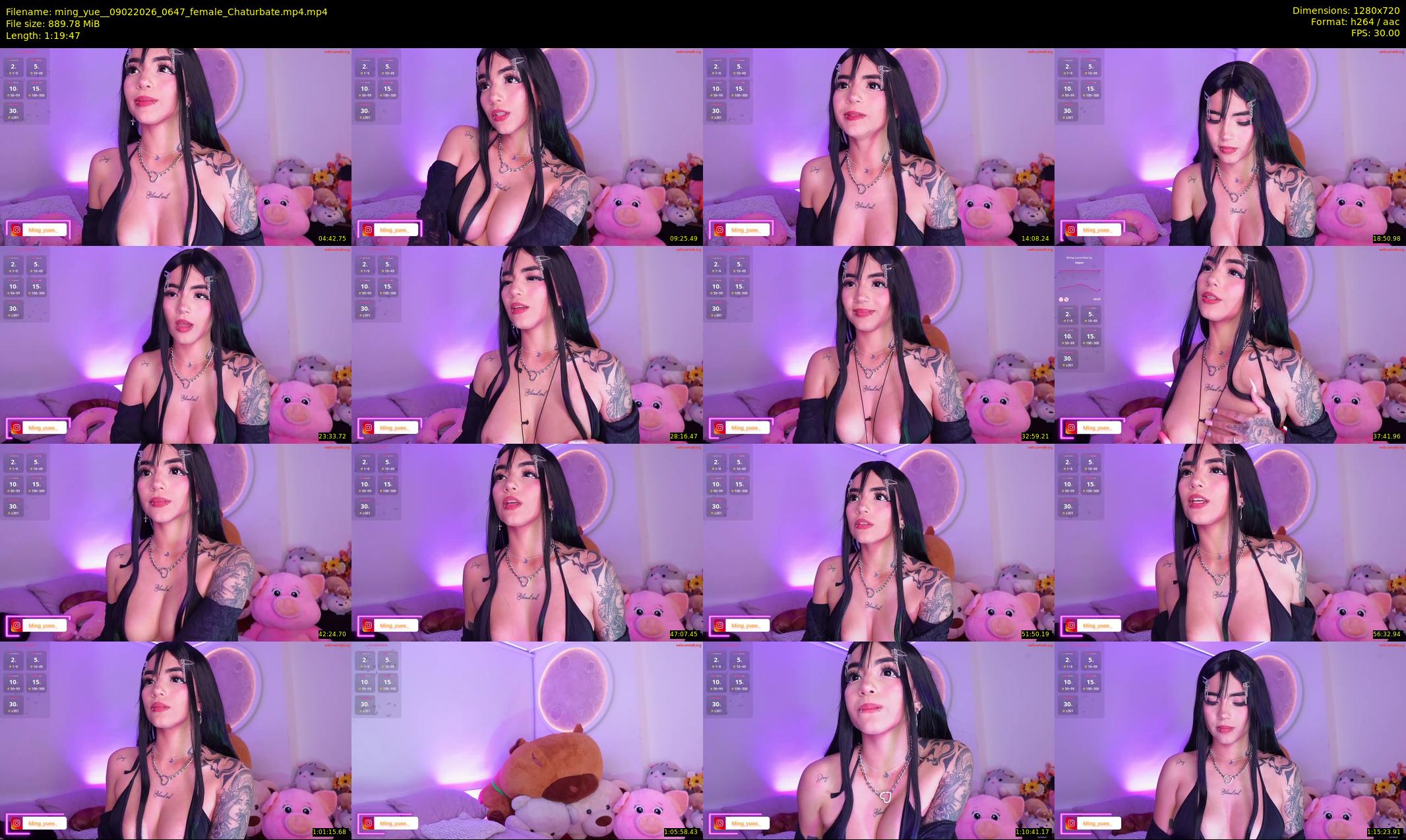 ming_yue_ — 80 minute Chaturbate female cam show recording, 720p, Feb 9, 2026