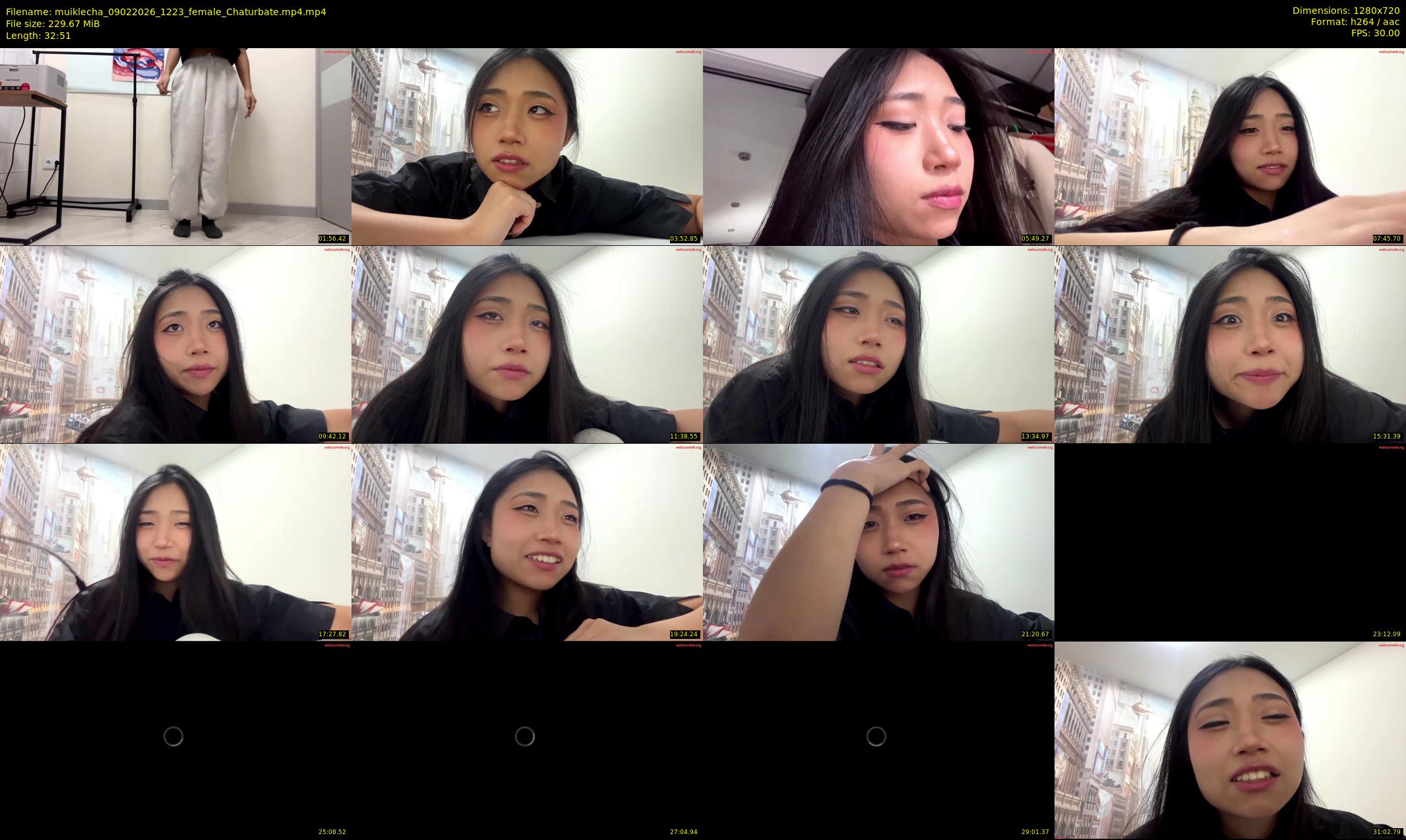 muiklecha — 33 minute Chaturbate female cam show recording, 720p, Feb 9, 2026