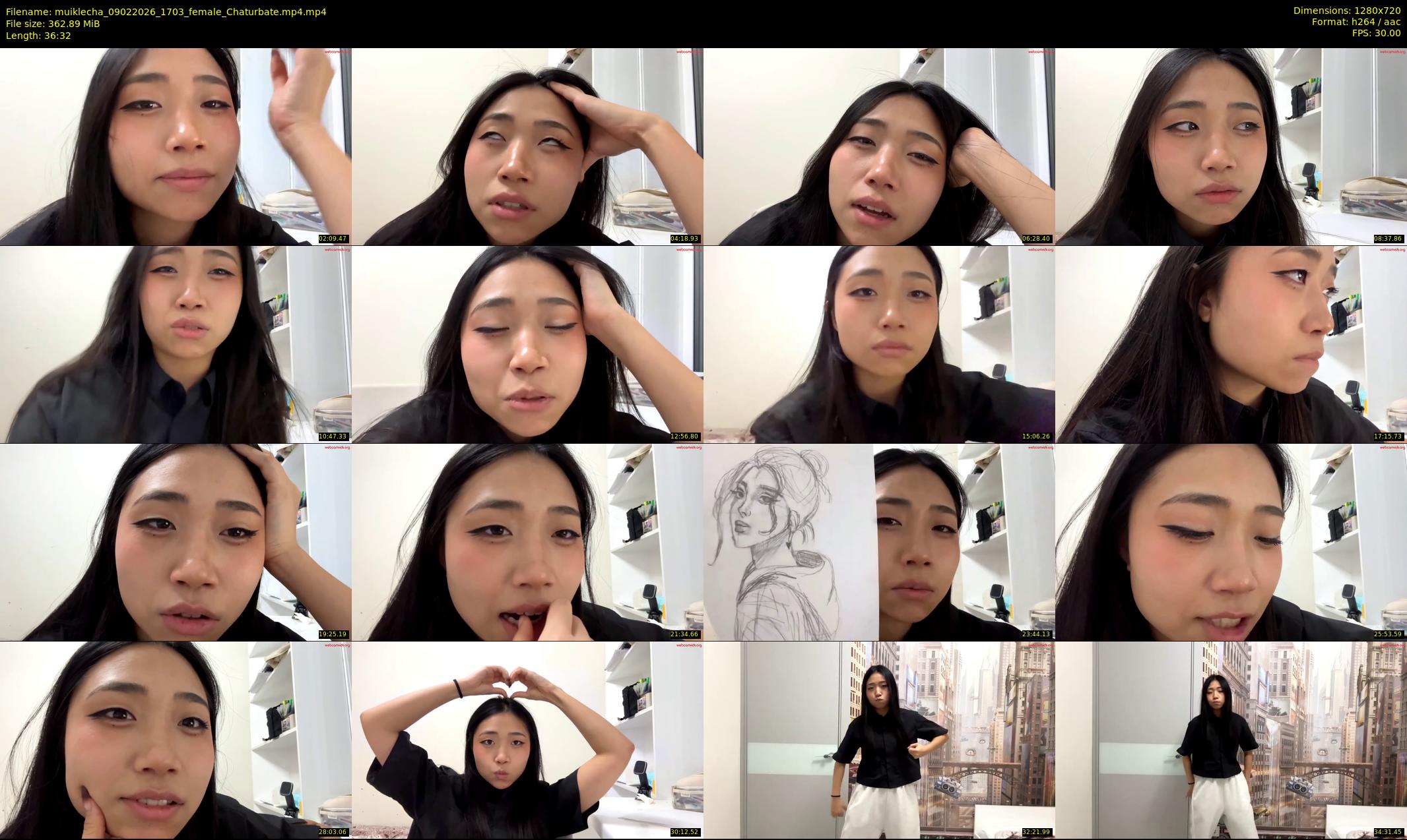 muiklecha — 37 minute Chaturbate female cam show recording, 720p, Feb 9, 2026